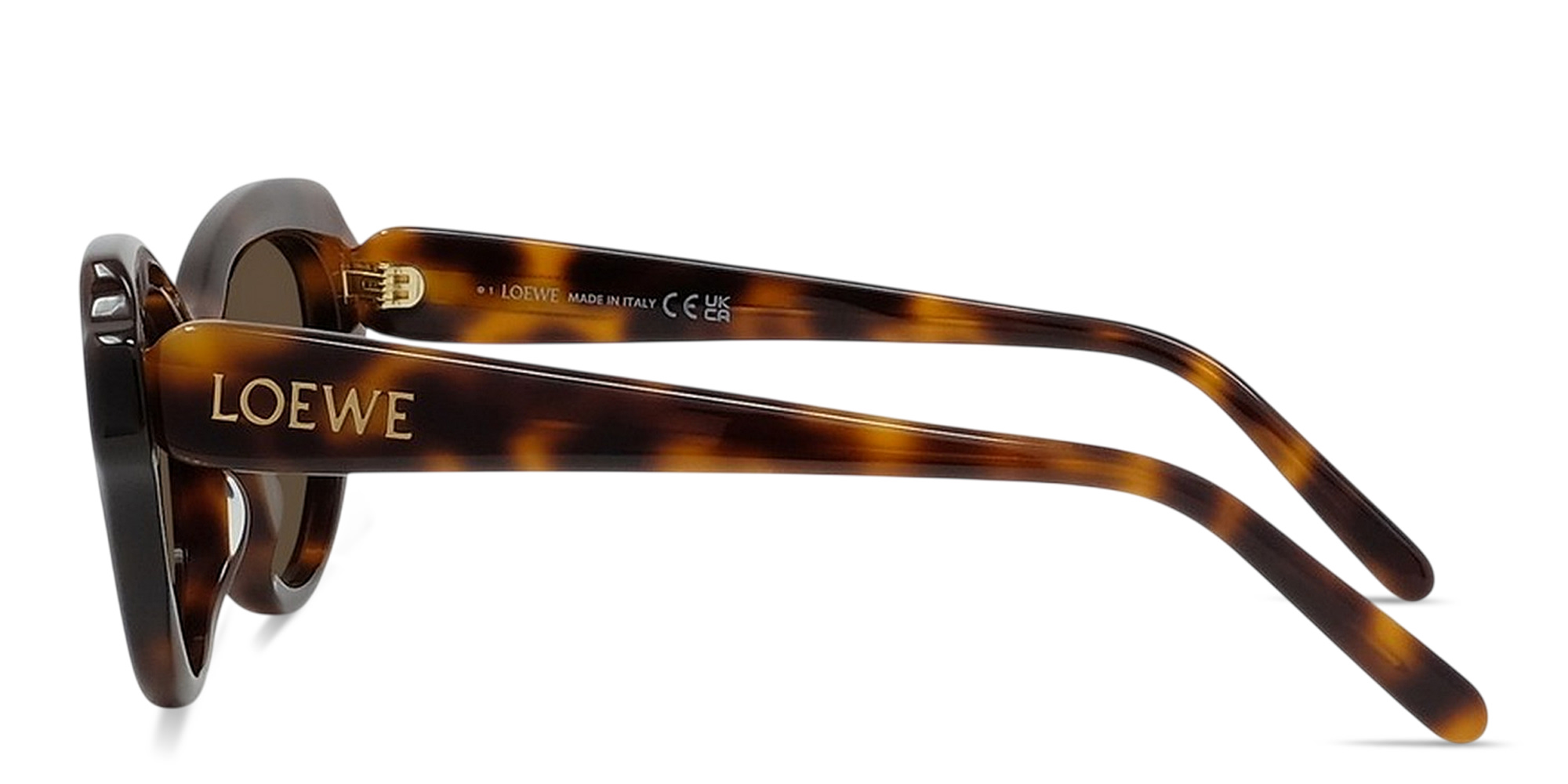 Shop LOEWE Slim Irregular Sunglasses in Havana online.