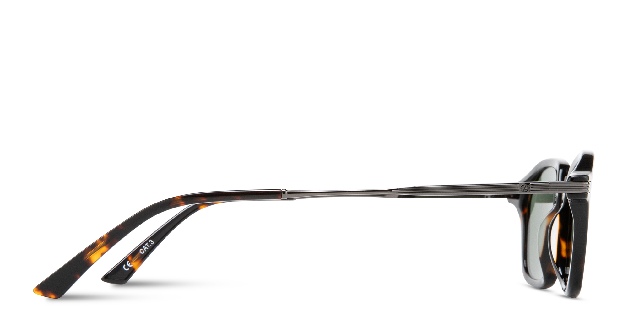 Shop EYE'M Engraved Logo Irregular Sunglasses in Dark Havana online.