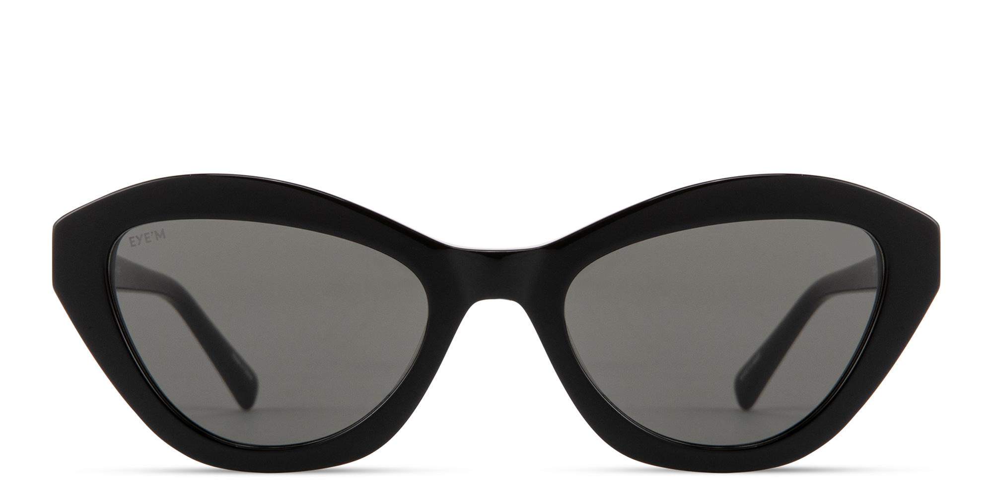 Shop EYE'M Logo Irregular Sunglasses in Black online.
