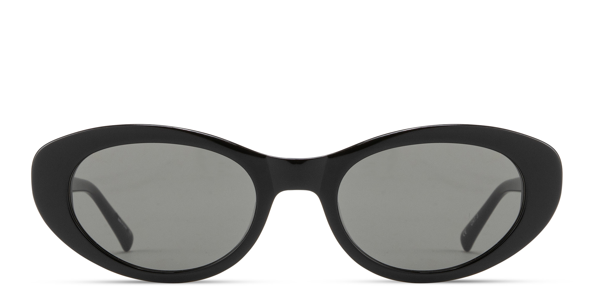 Shop EYE'M Logo Oval Sunglasses in Black online.