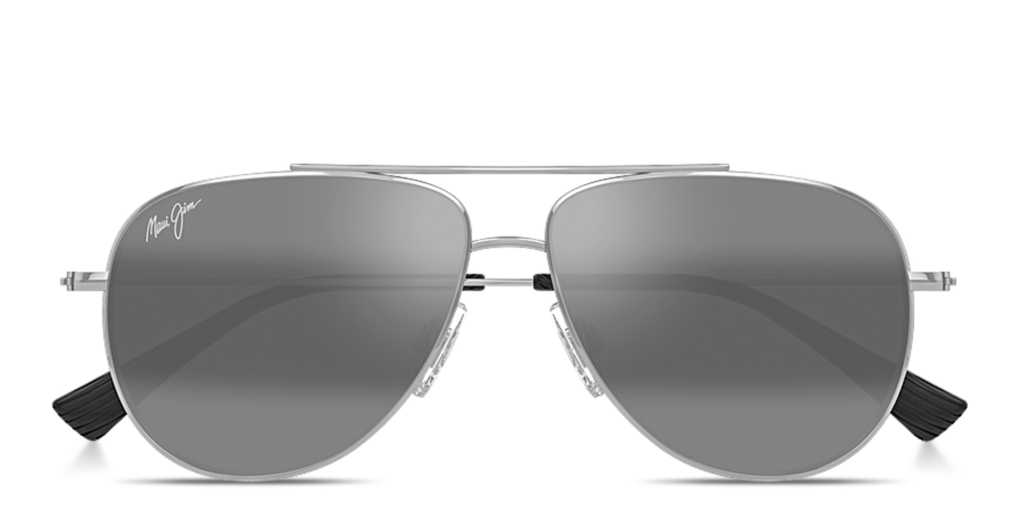 Shop Maui Jim Hau‘oli Pilot Sunglasses in Silver online.