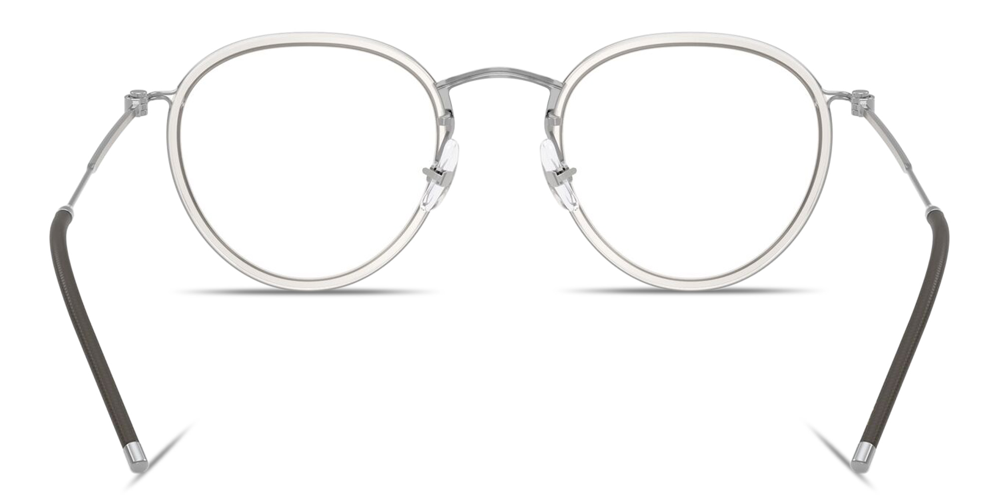 Shop OLIVER PEOPLES TK-11 Unisex Panthos Eyeglasses in Silver online.