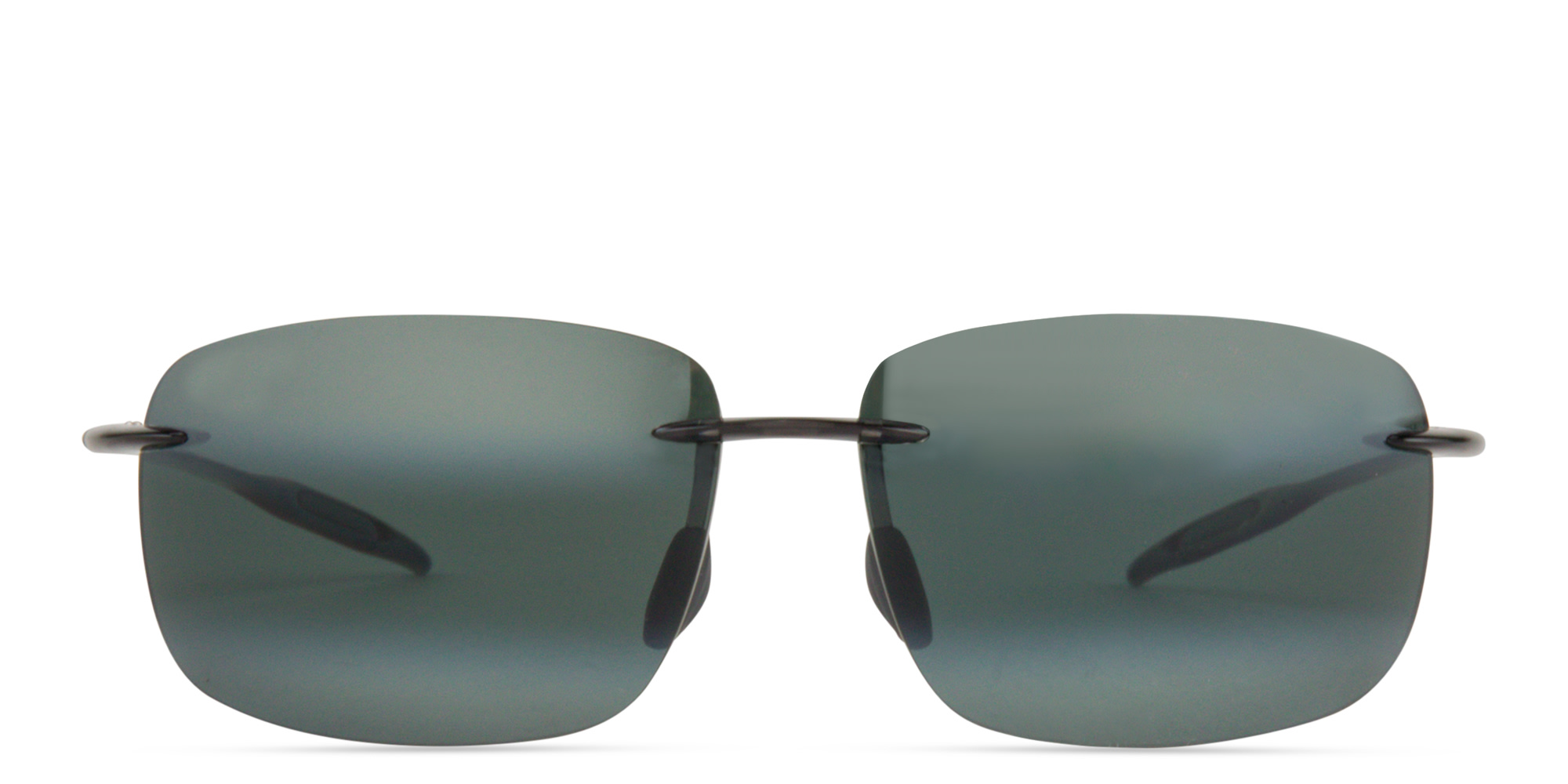 Maui Jim Breakwall Rimless Rectangle Sunglasses in Grey – Product Photo 1