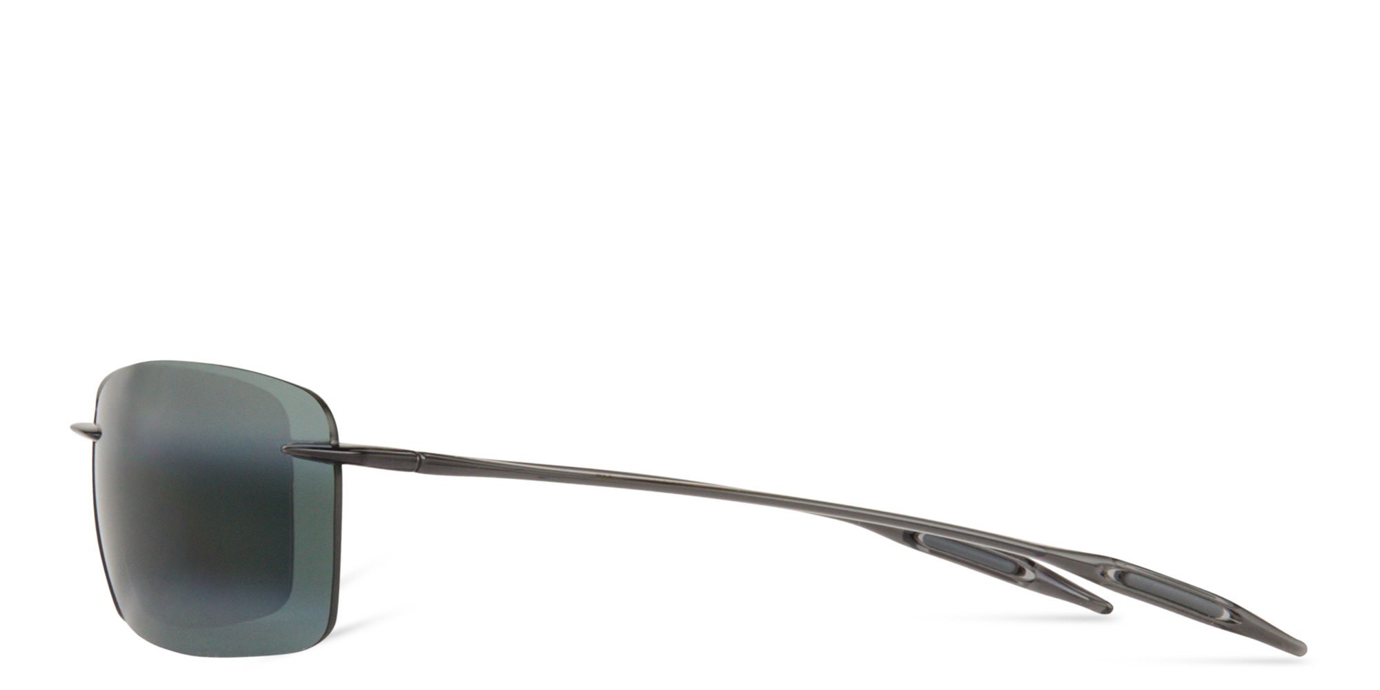 Shop Maui Jim Lighthouse Rimless Rectangle Sunglasses in Grey online.