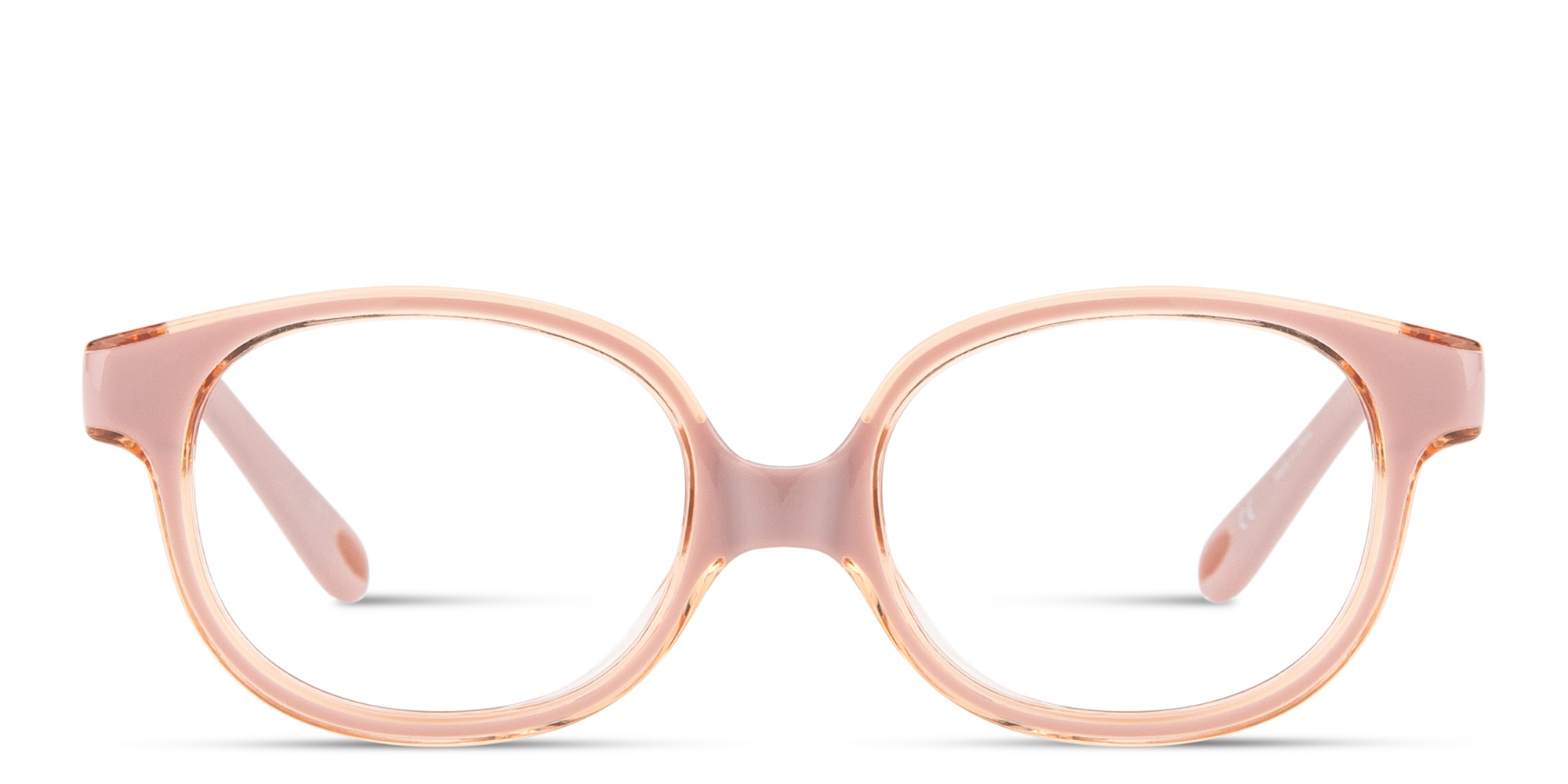Shop SPIN ON8 Kids Round Eyeglasses in Transparent light brown online.