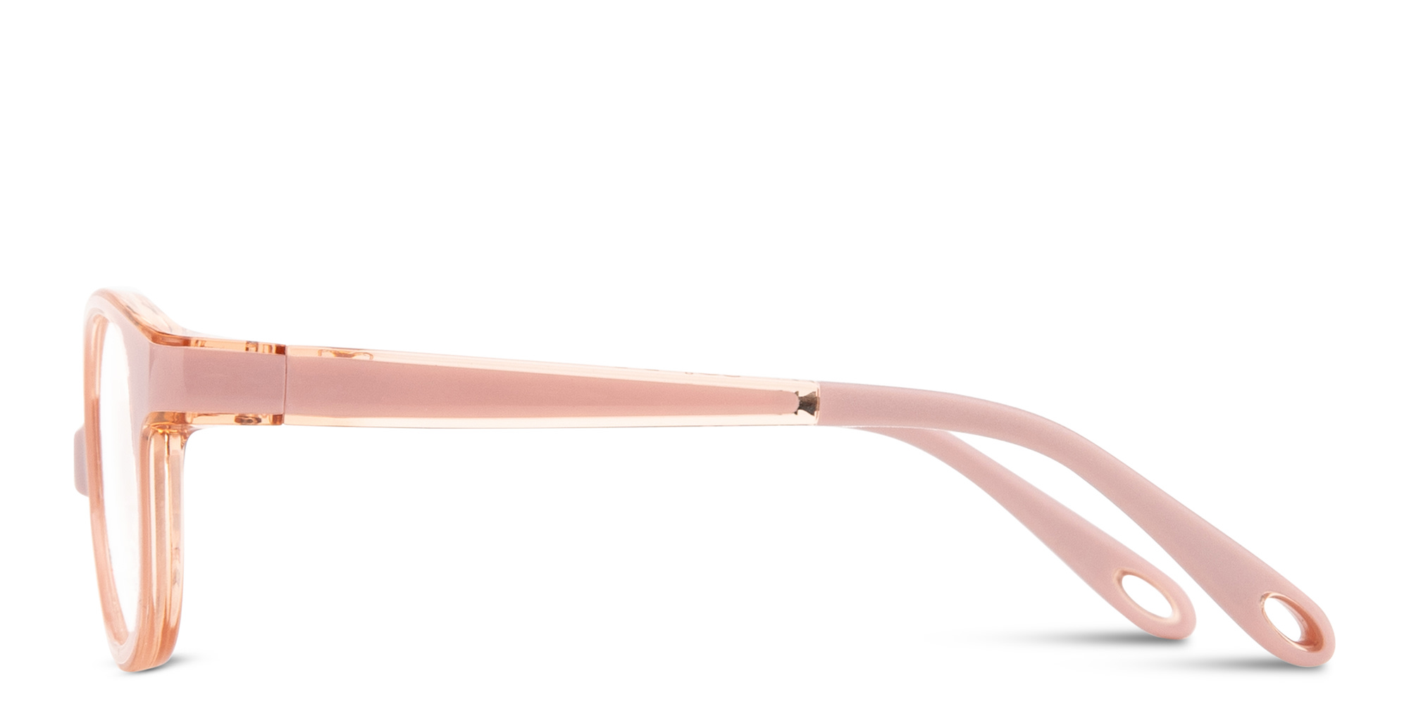 Shop SPIN ON8 Kids Round Eyeglasses in Transparent light brown online.