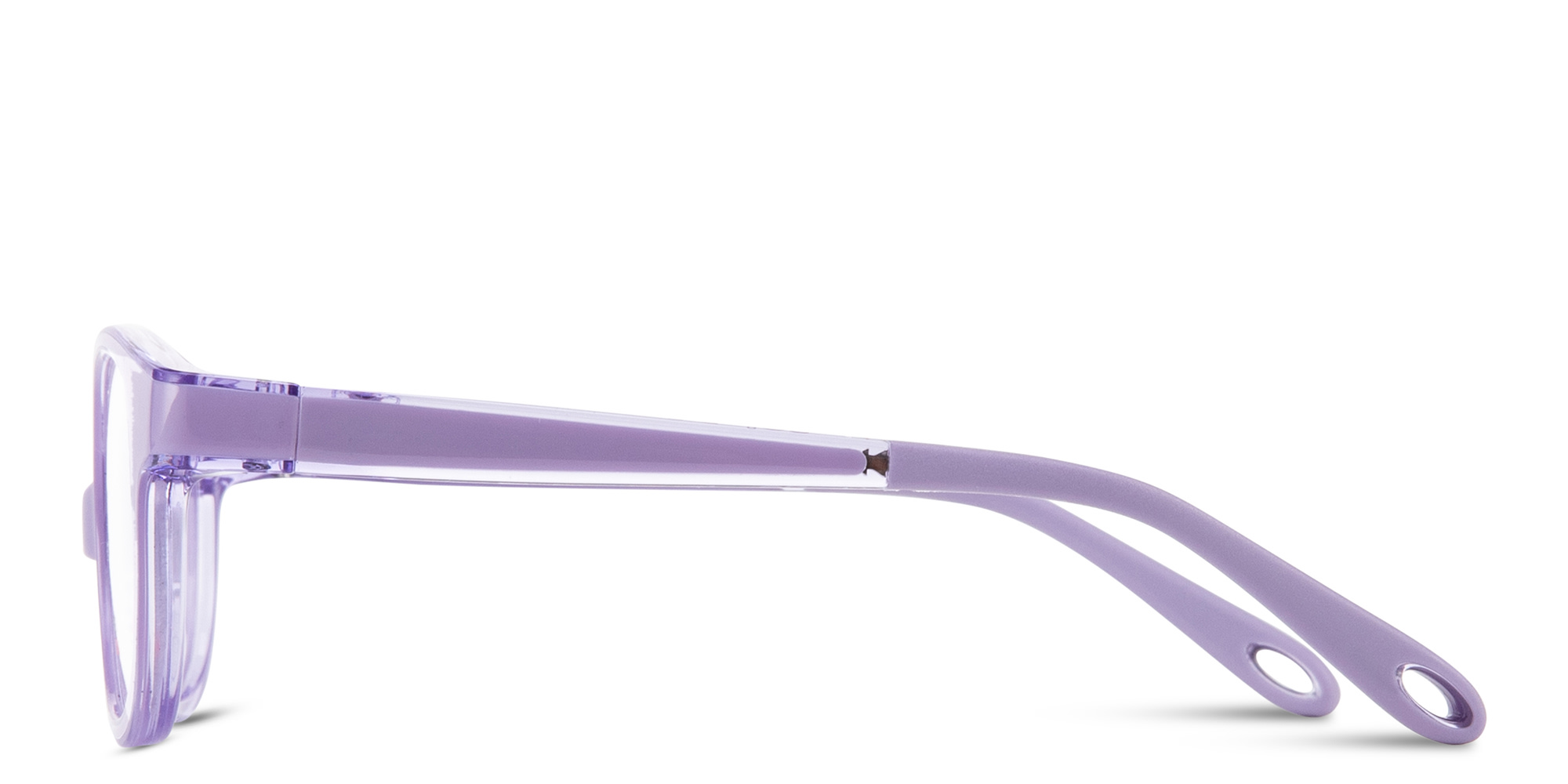 Shop SPIN ON8 Kids Round Eyeglasses in Transparent Purple online.