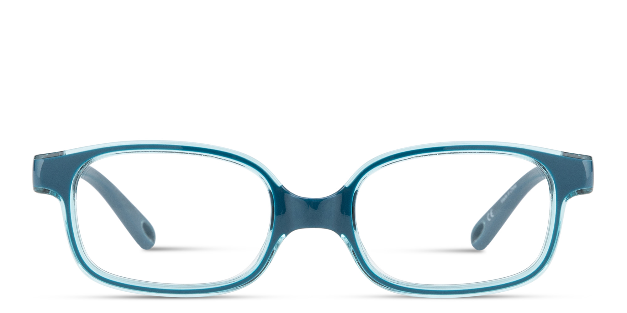 Shop SPIN ON8 Kids Rectangle Eyeglasses in Transparent dark blue online.