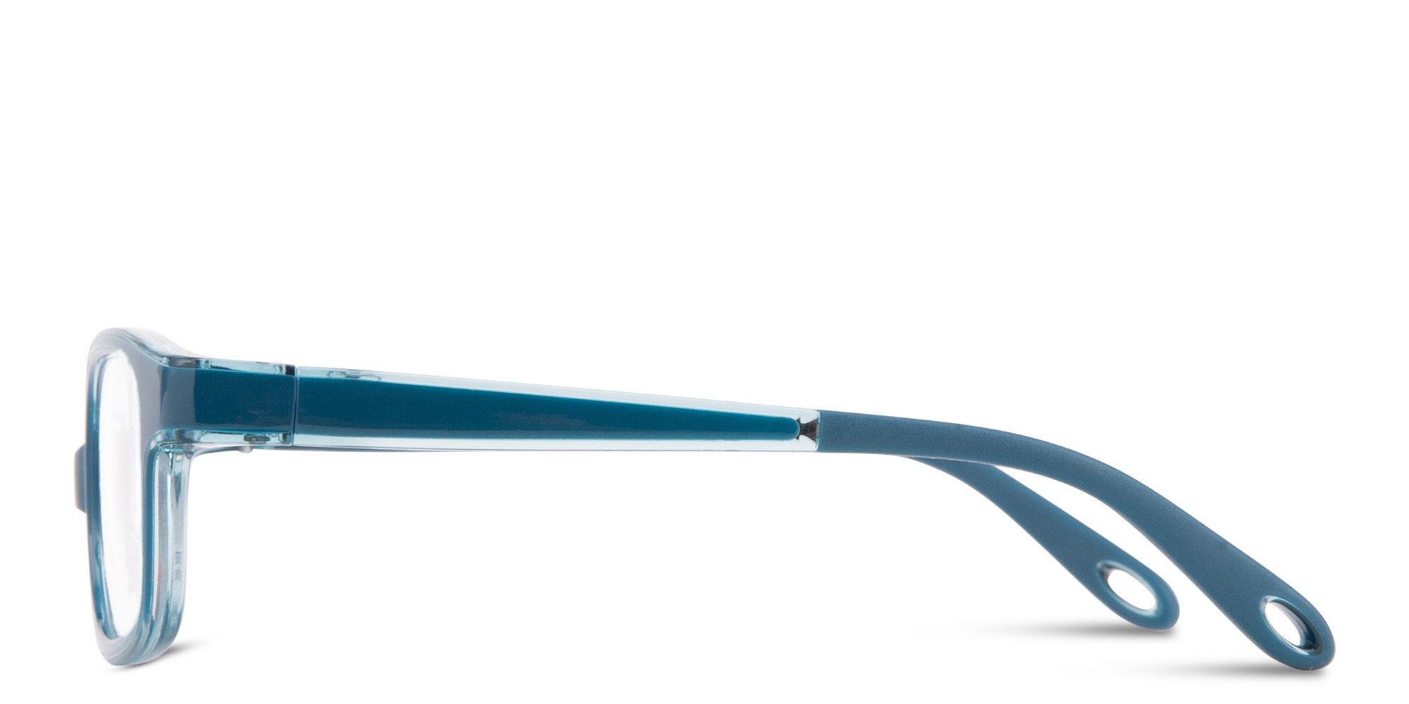 Shop SPIN ON8 Kids Rectangle Eyeglasses in Transparent dark blue online.