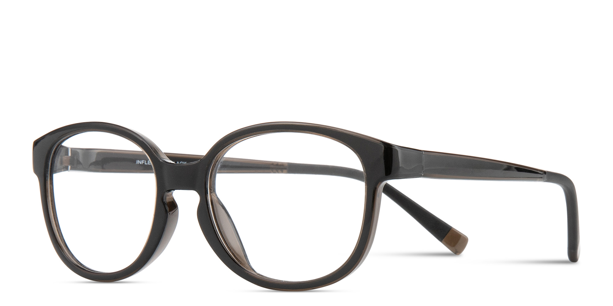 Shop SPIN ON8 Kids Round Eyeglasses in Black online.