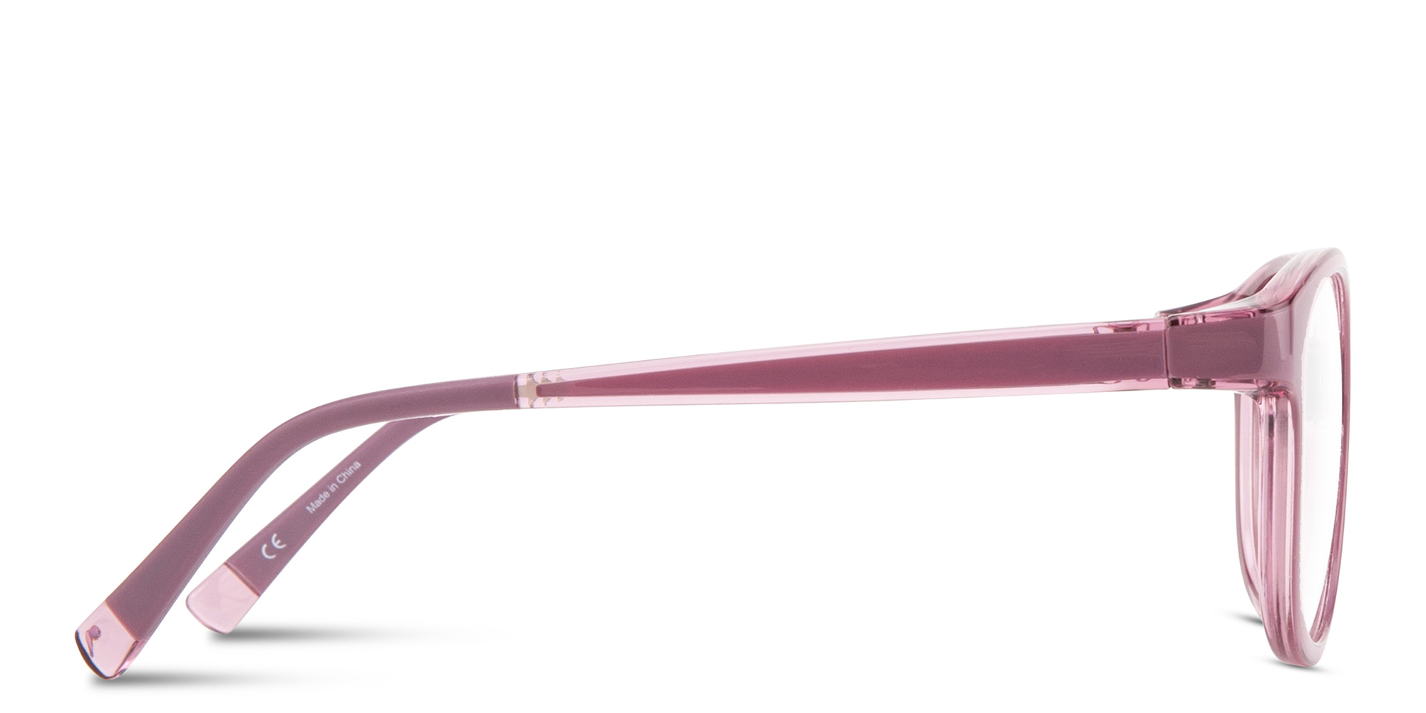 Shop SPIN ON8 Kids Round Eyeglasses in Transparent Purple online.