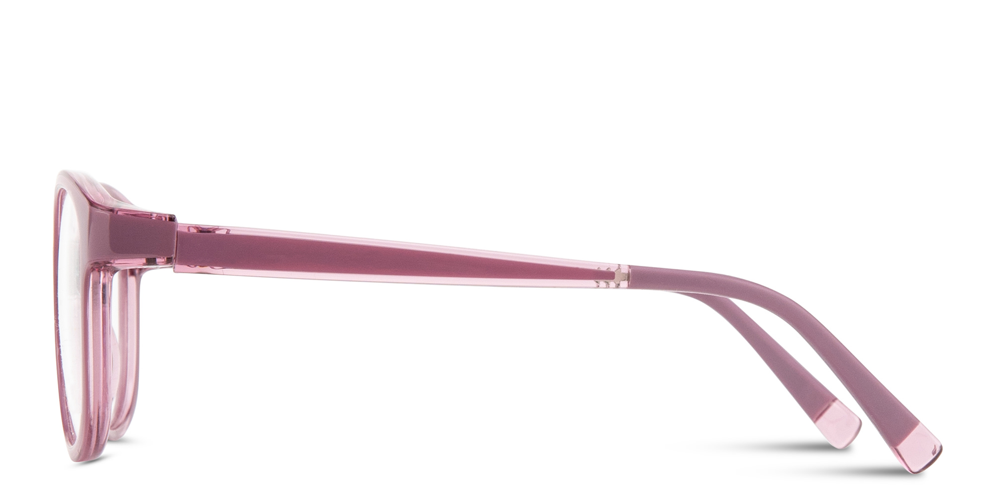 Shop SPIN ON8 Kids Round Eyeglasses in Transparent Purple online.