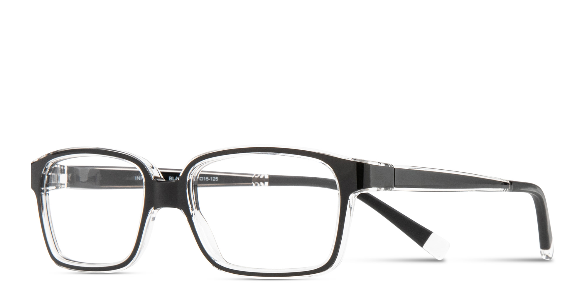 Shop SPIN ON8 Kids Rectangle Eyeglasses in Black online.