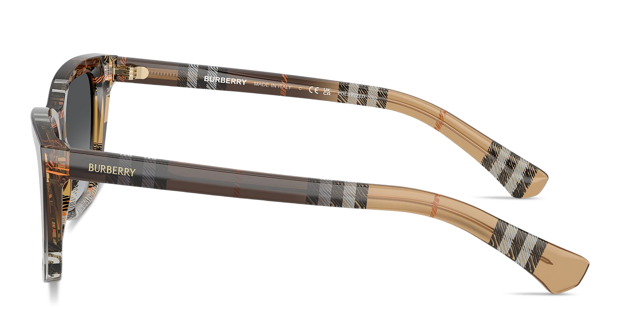 Shop BURBERRY Check Cat-Eye Sunglasses in Check Sand online.