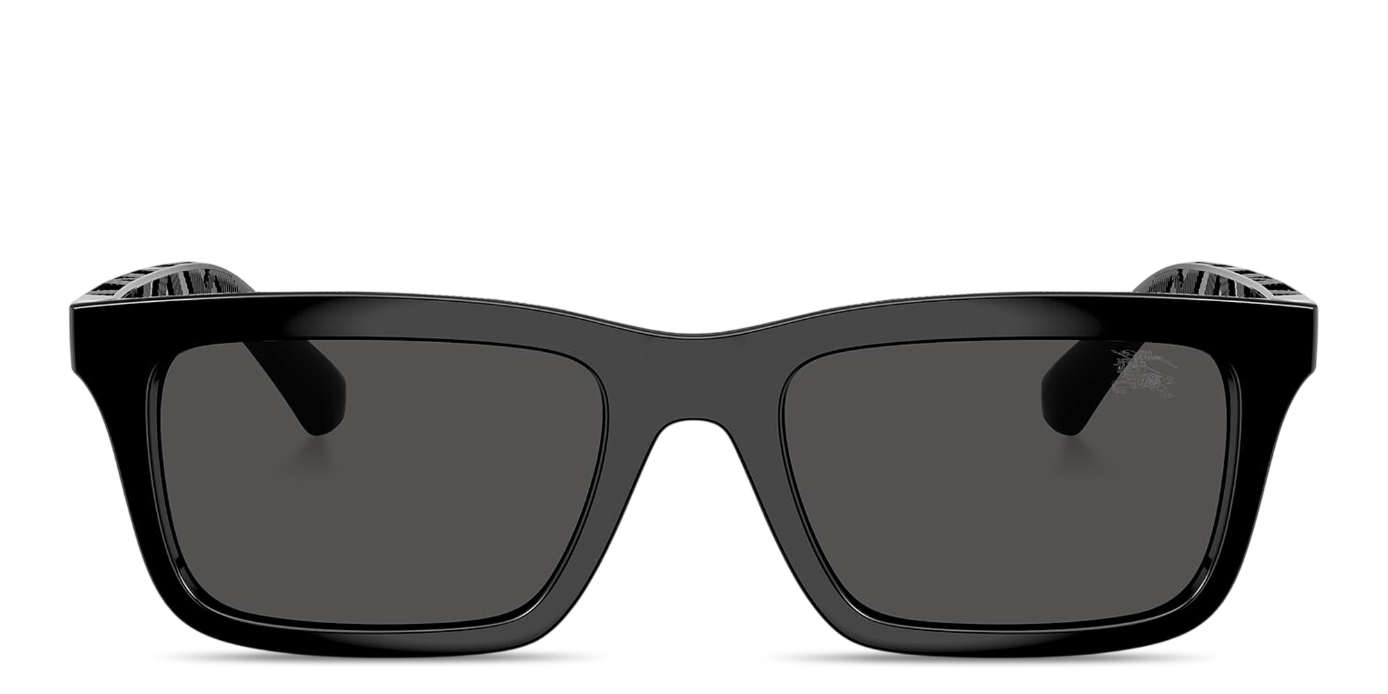 تسوق نظارات شمسية مستطيلة بتوقيع العلامة بربري بلون أسود أونلاين.