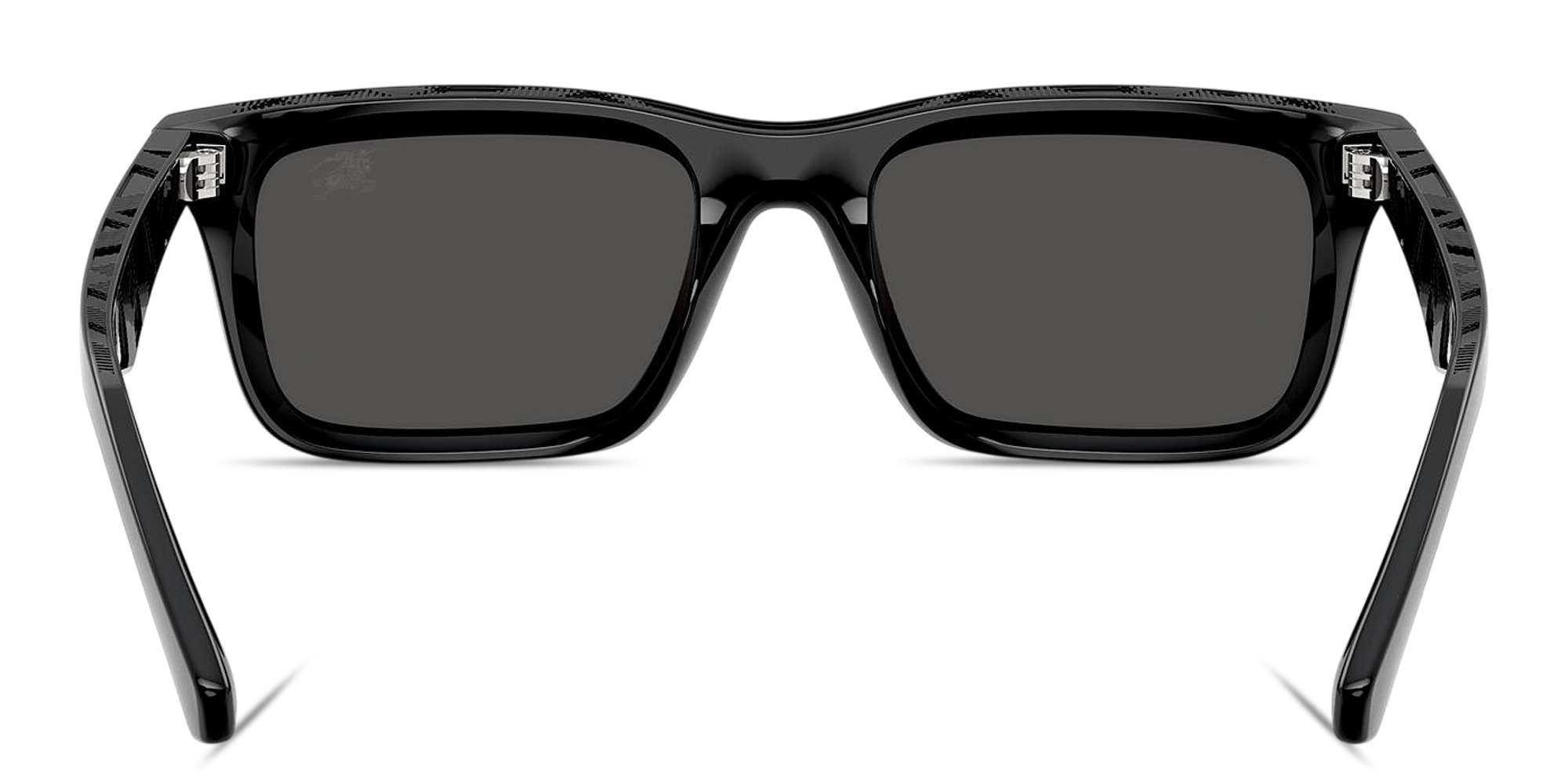 تسوق نظارات شمسية مستطيلة بتوقيع العلامة بربري بلون أسود أونلاين.