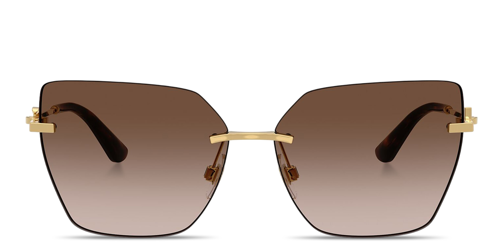 Dolce & Gabbana DG Rimless Cat-Eye Sunglasses in Gold – Product Photo 1