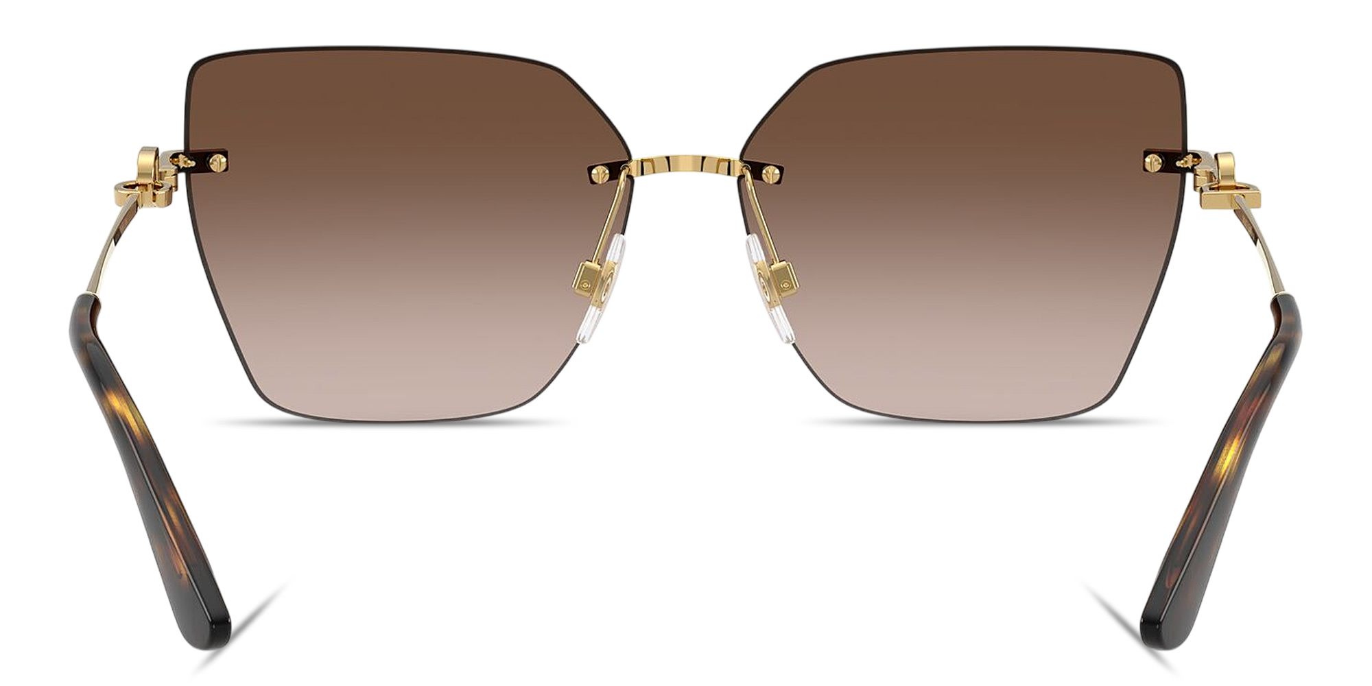 Dolce & Gabbana DG Rimless Cat-Eye Sunglasses in Gold – Product Photo 4