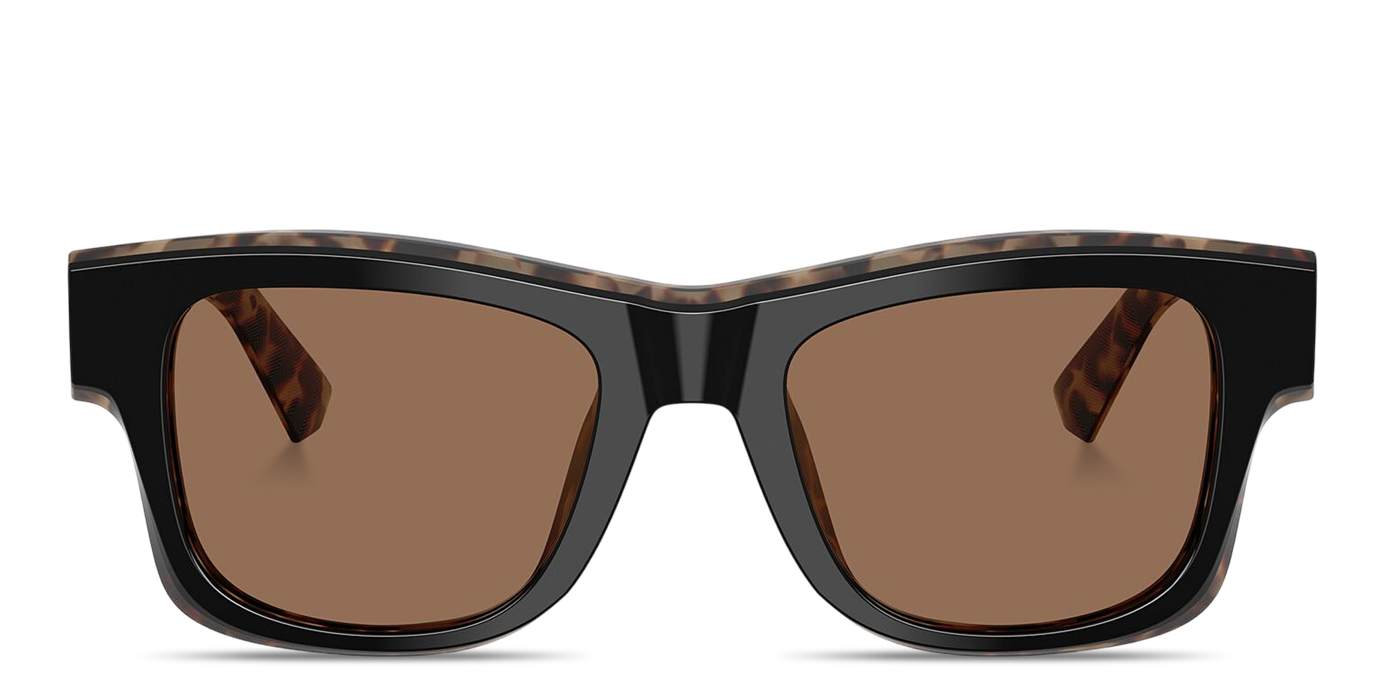 Shop Dolce & Gabbana Logo Signature Square Sunglasses in Black On Red Havana online.