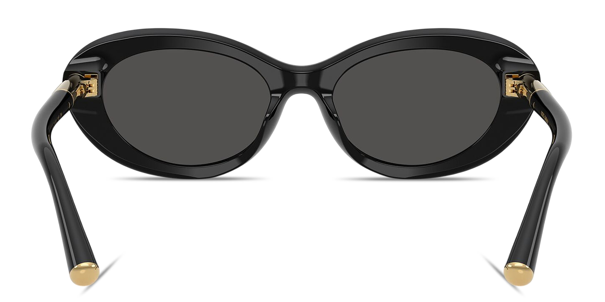 Dolce & Gabbana Engraved Logo Oval Sunglasses in Black – Product Photo 4