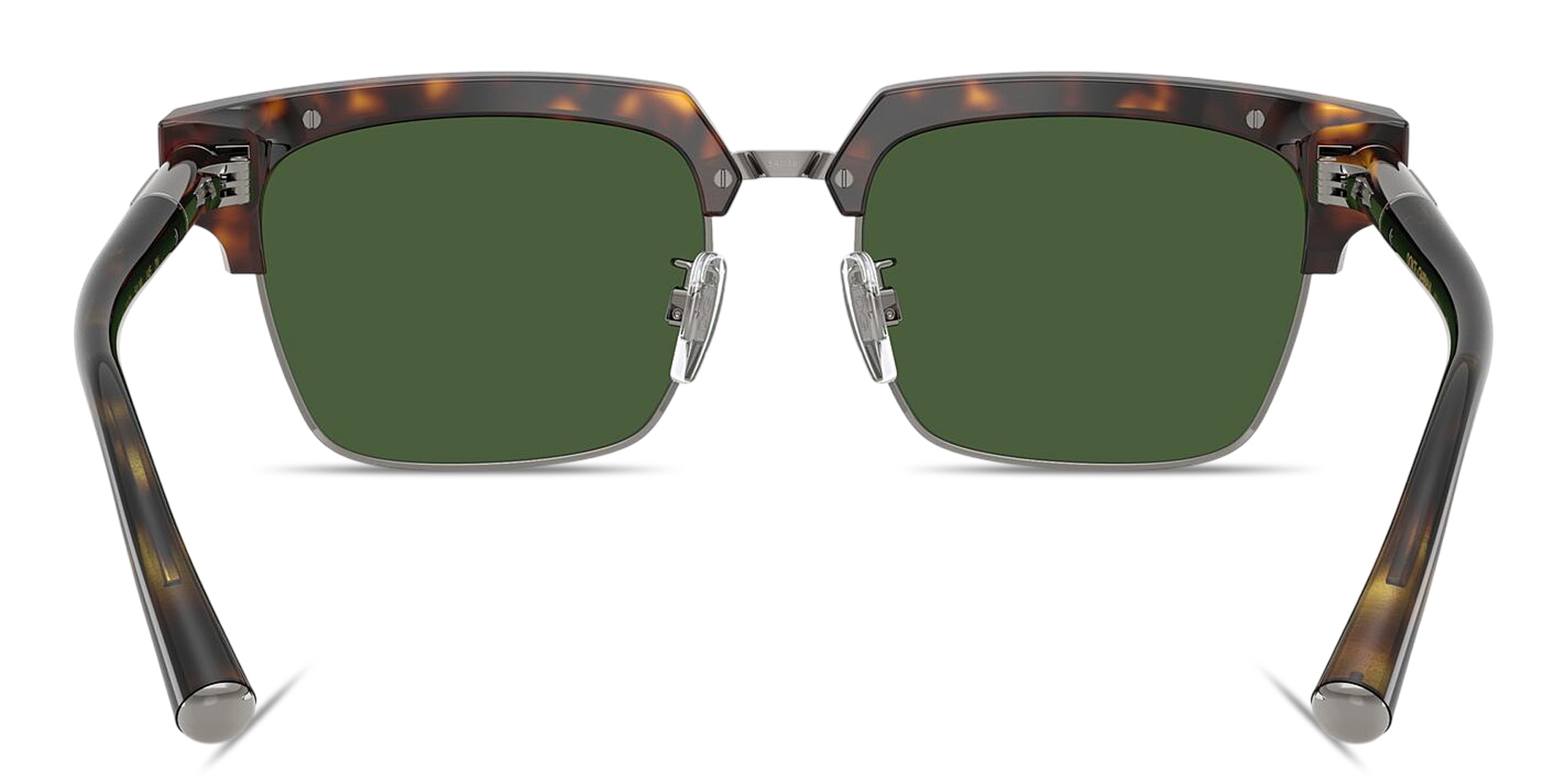 Shop Dolce & Gabbana Engraved Logo Square Sunglasses in Havana online.