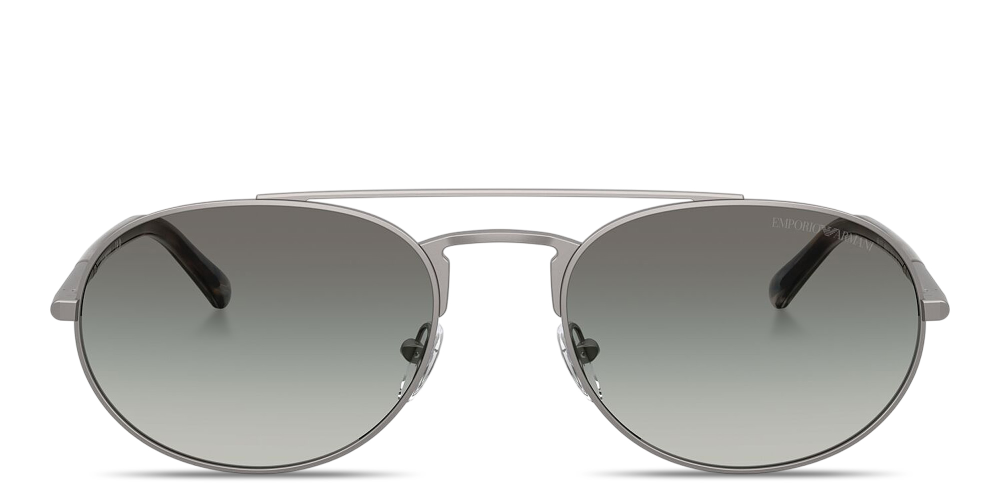 نظارات شمسية طراز بايلوت بالشعار المنقوش من امبوريو أرماني بلون رصاصي مطفي - صورة المنتج 1