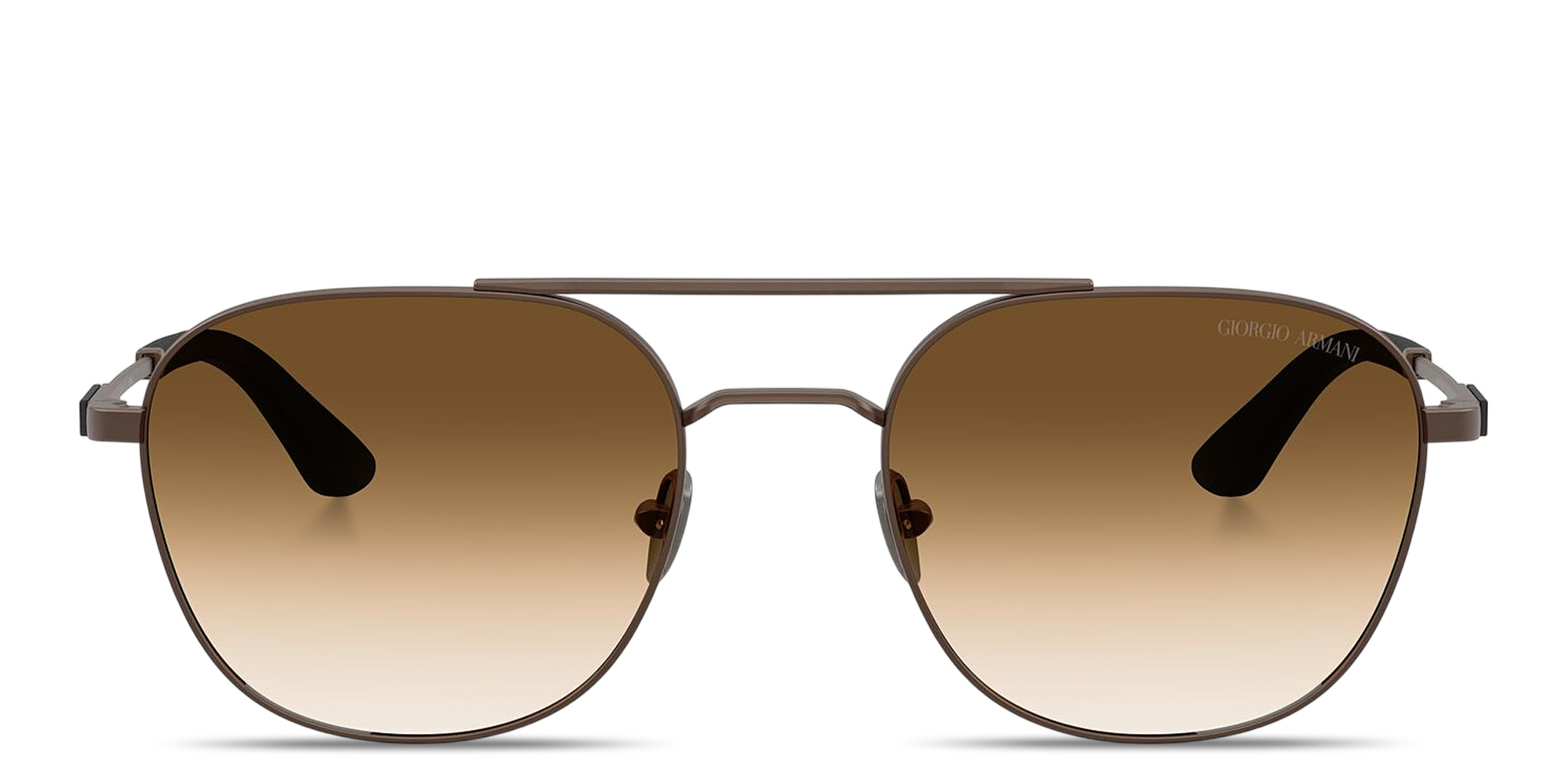 Shop GIORGIO ARMANI Logo Signature Square Sunglasses in Copper online.