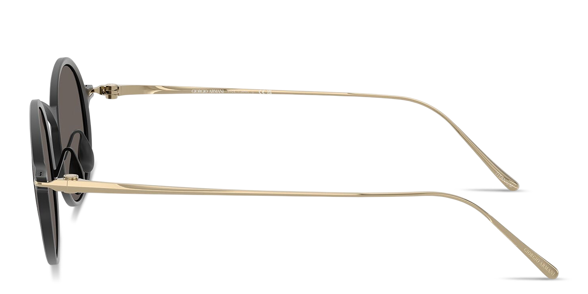 تسوق نظارات شمسية طراز بانتوس بشعار العلامة جورجو أرماني بلون أسود مطفي أونلاين.