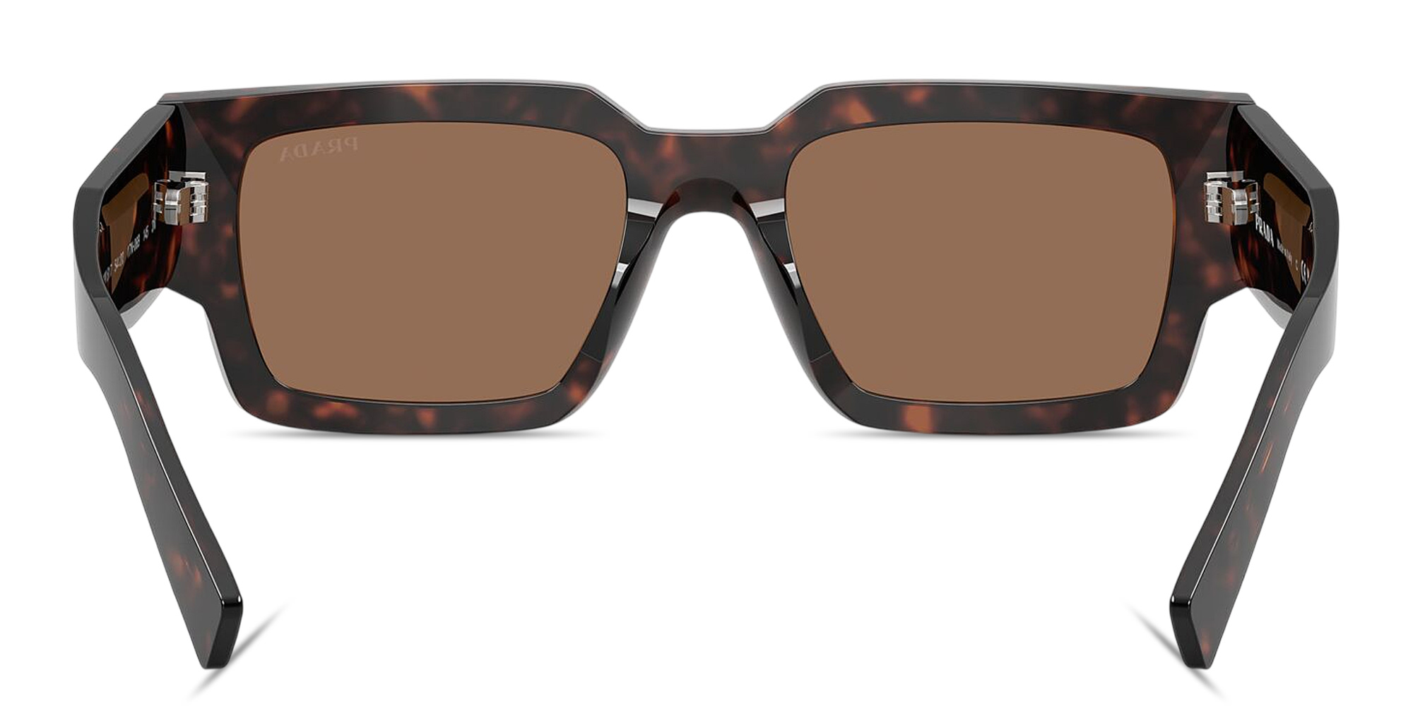 Shop PRADA Symbole Rectangle Sunglasses in Tortoise online.
