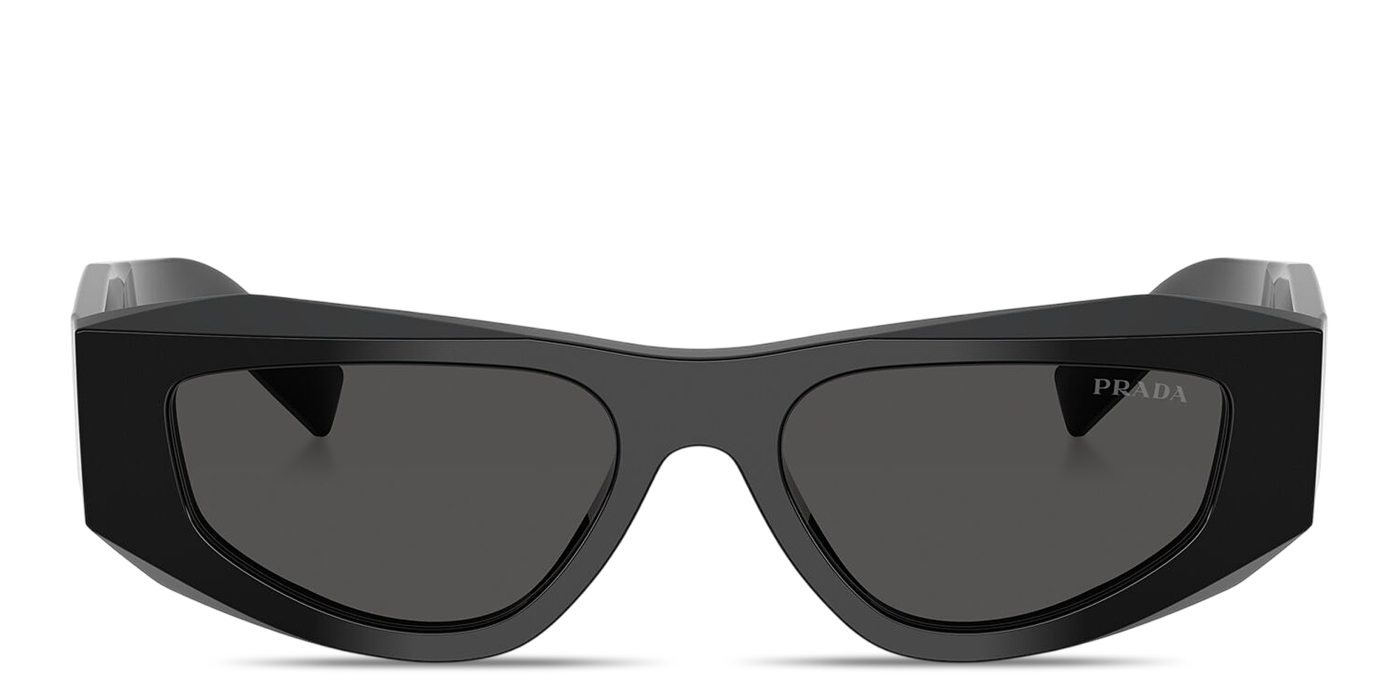 Shop PRADA Symbole Pillow Sunglasses in Black online.