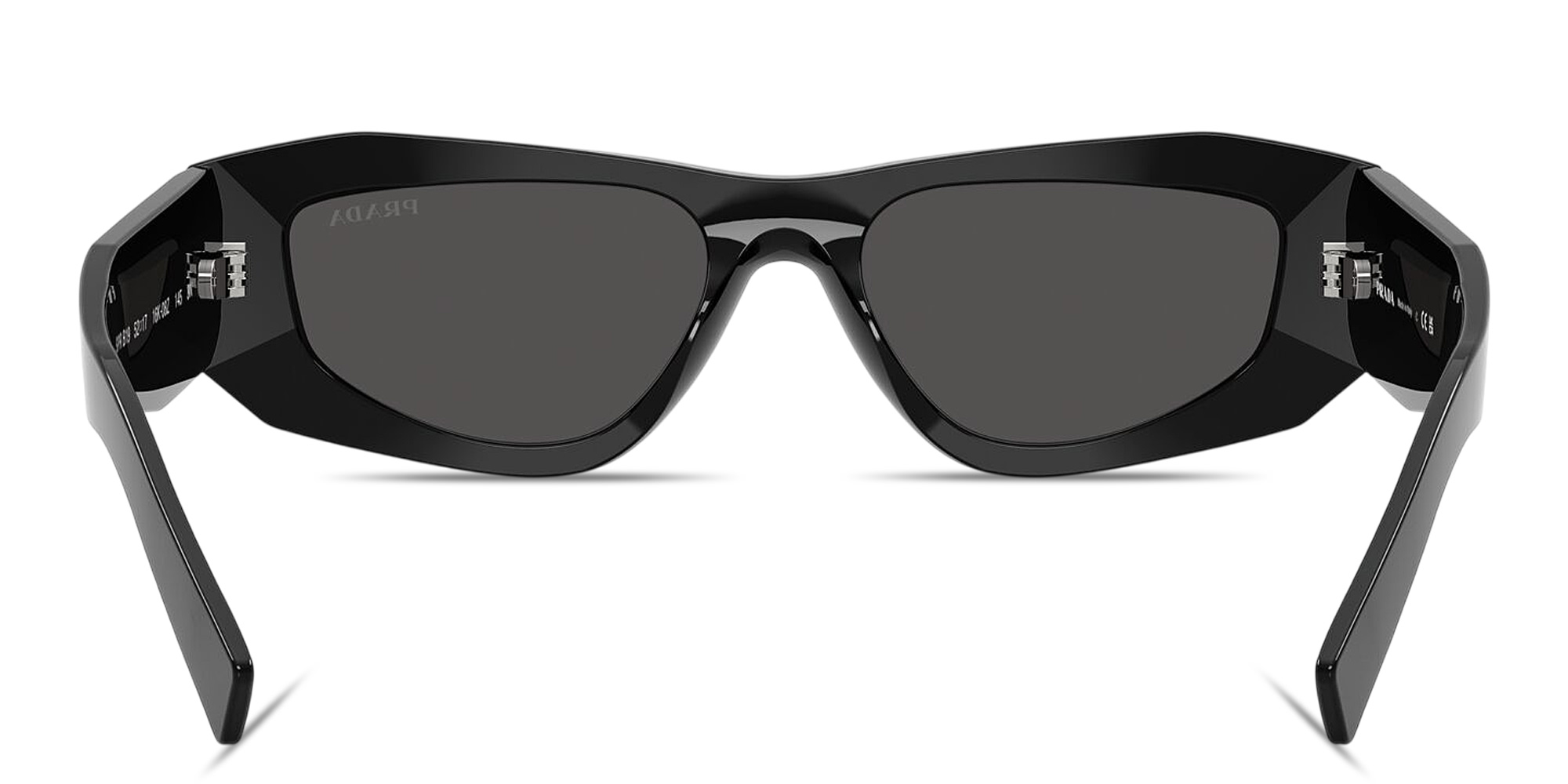 Shop PRADA Symbole Pillow Sunglasses in Black online.