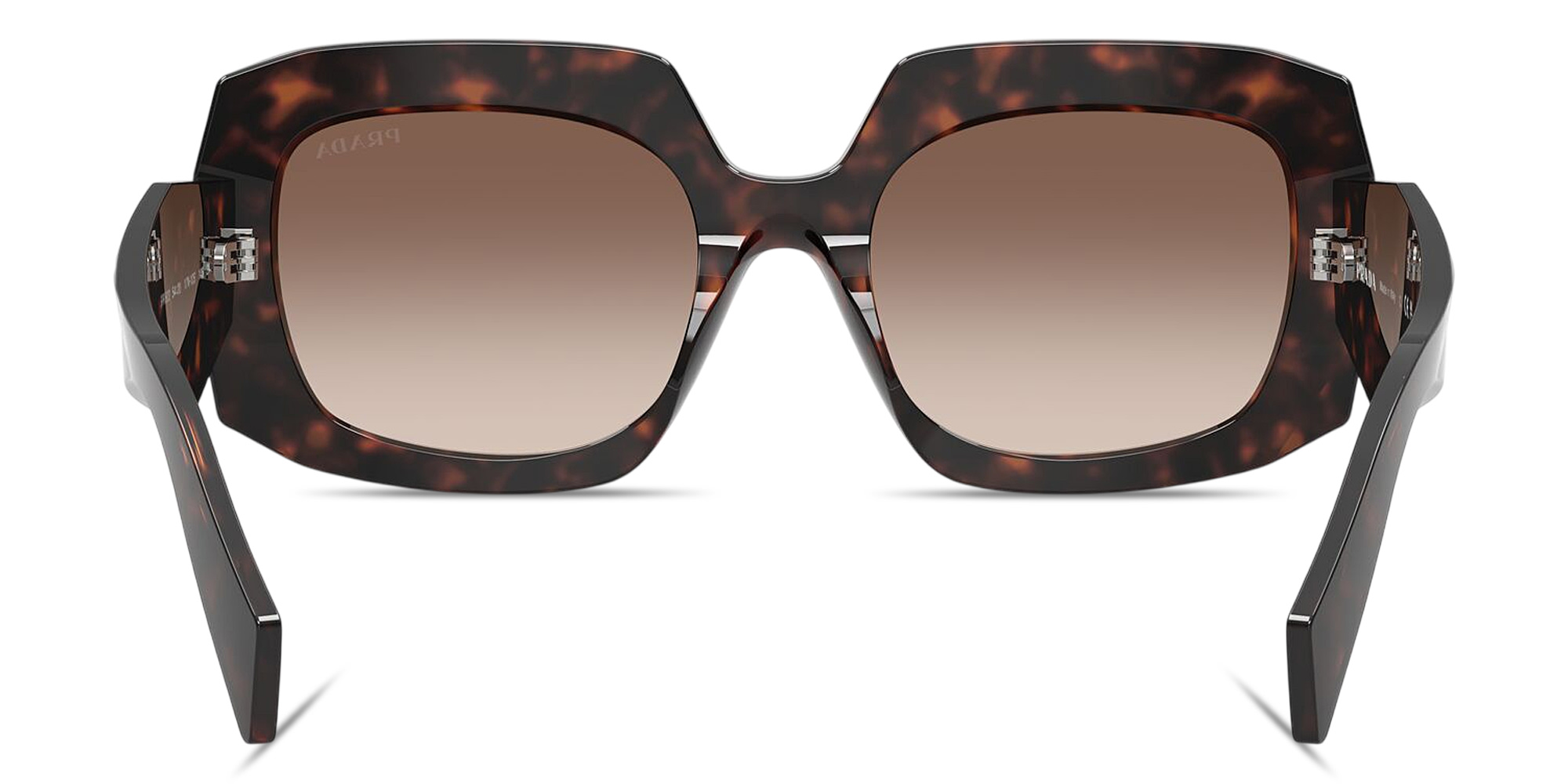 Shop PRADA Symbole Oversized Wide Square Sunglasses in Tortoise online.