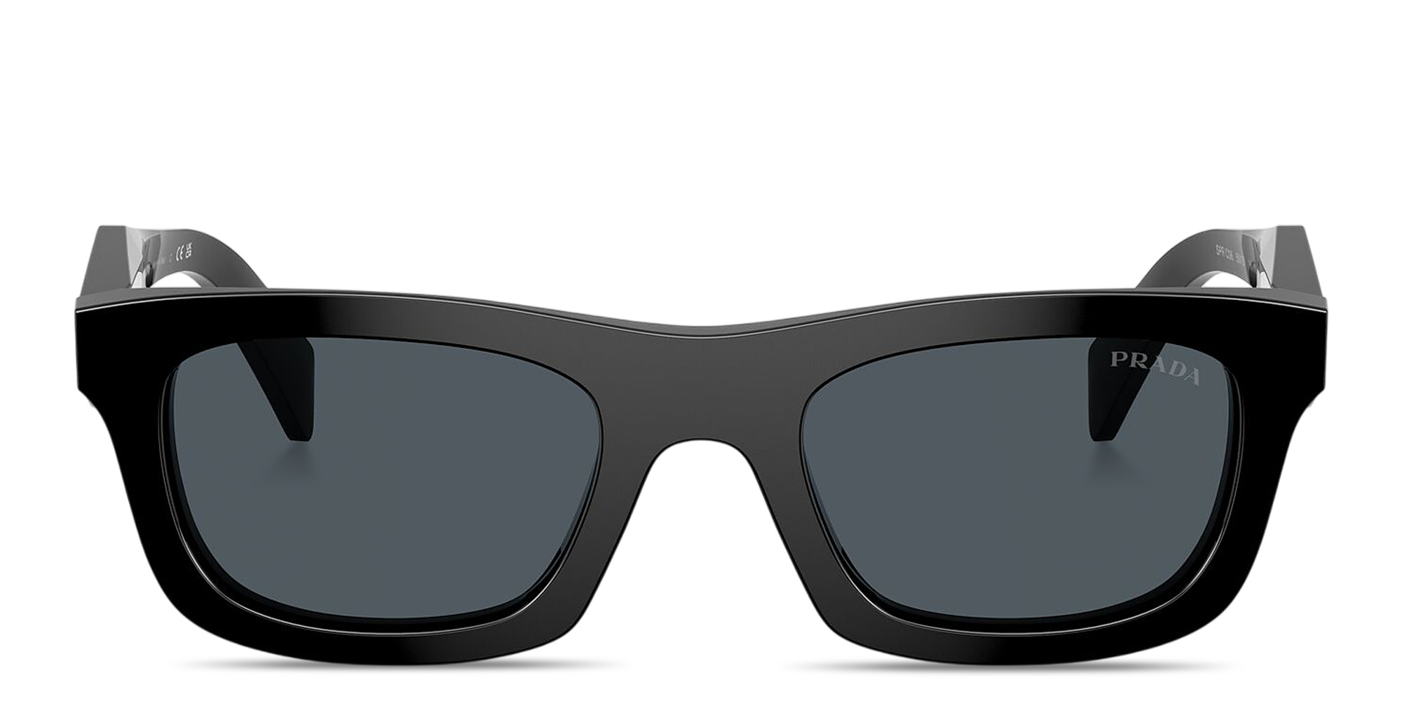 Shop PRADA Logo Signature Pillow Sunglasses in Black online.