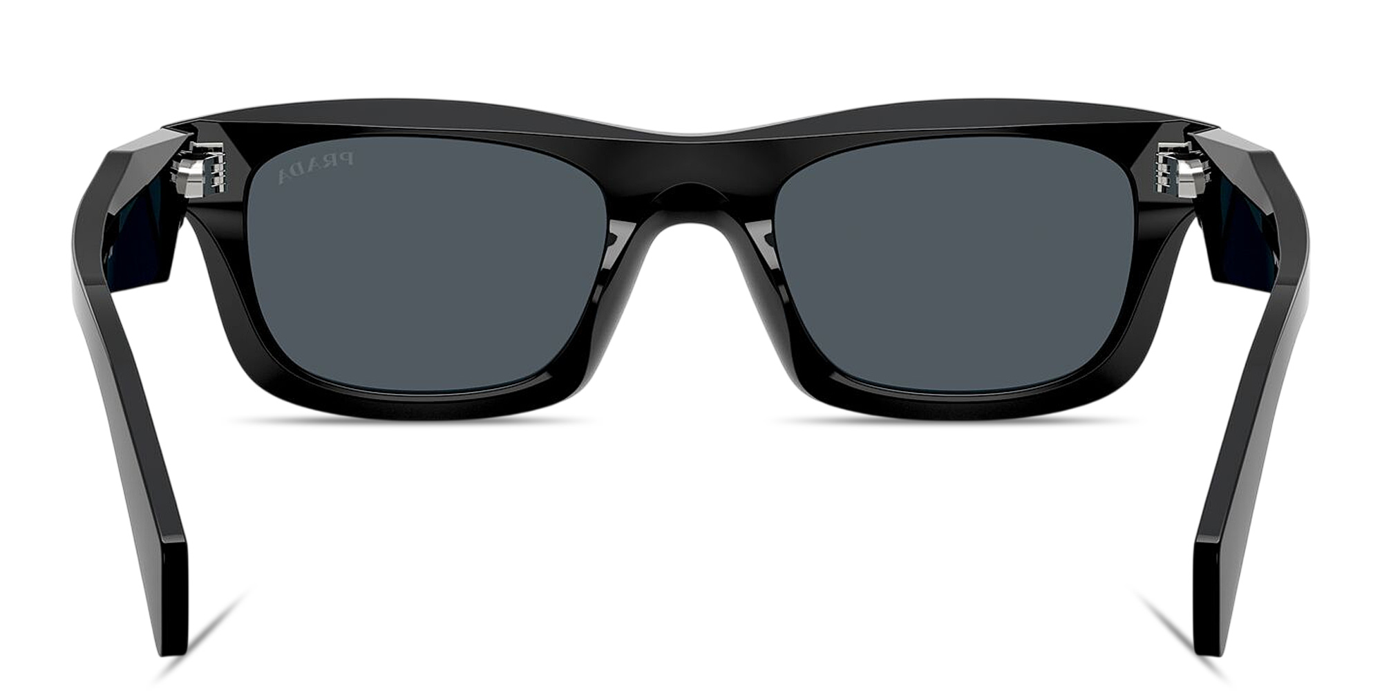 Shop PRADA Logo Signature Pillow Sunglasses in Black online.