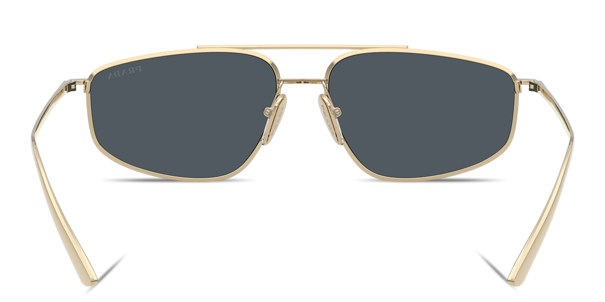 PRADA Logo Signature Pillow Sunglasses in Pale Gold – Product Photo 4
