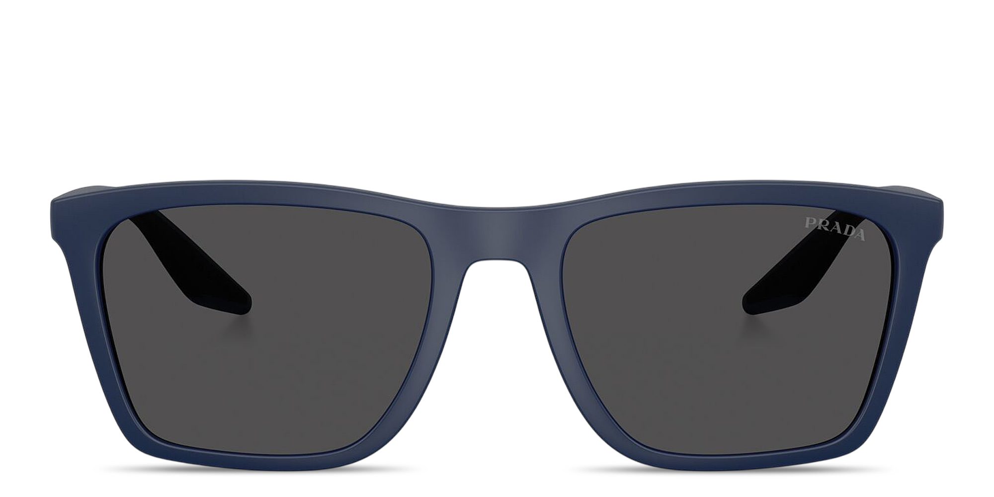 Shop Prada Linea Rossa Logo Signature Pillow Sunglasses in Matte Blue online.