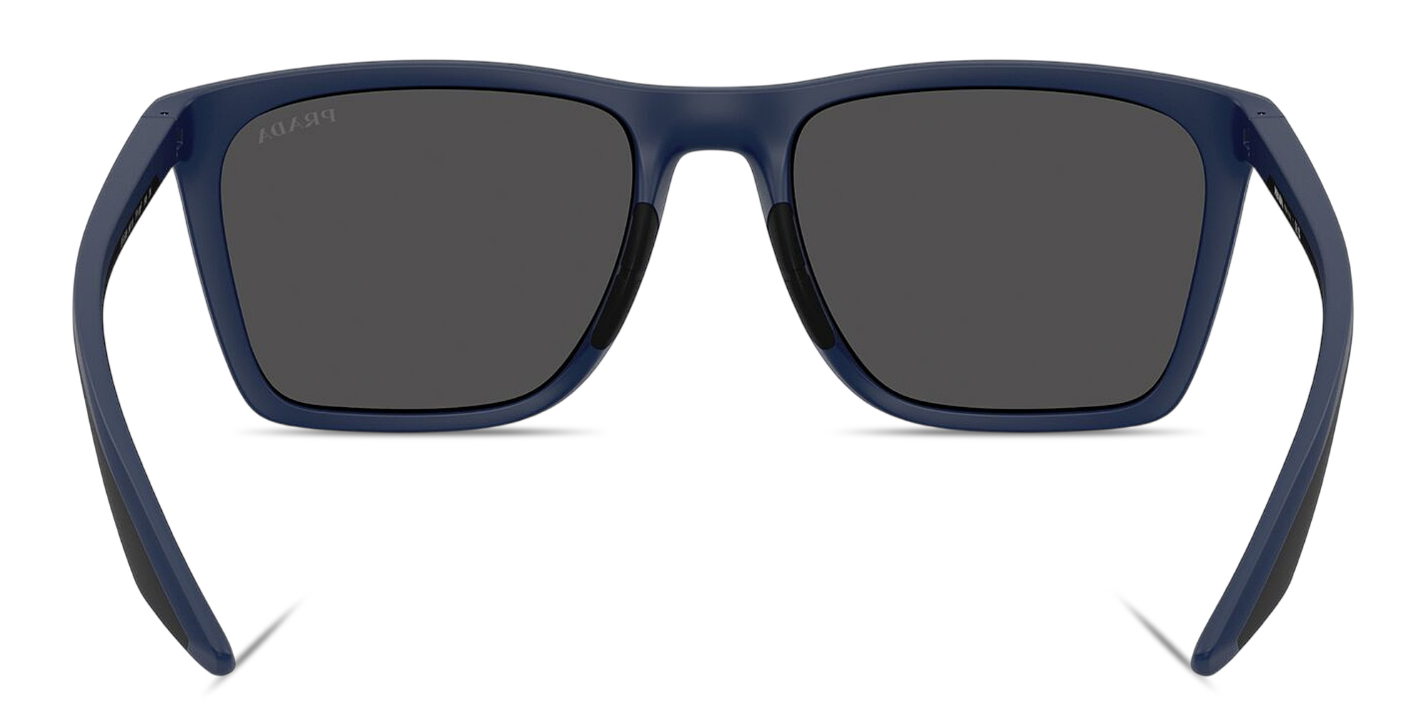 Shop Prada Linea Rossa Logo Signature Pillow Sunglasses in Matte Blue online.