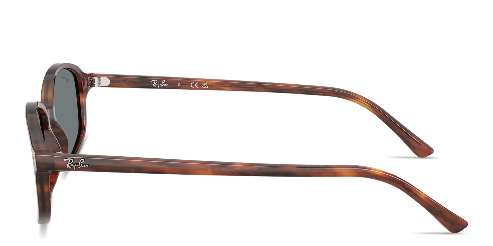 Shop Ray-Ban Sam Unisex Irregular Sunglasses in Striped Havana online.