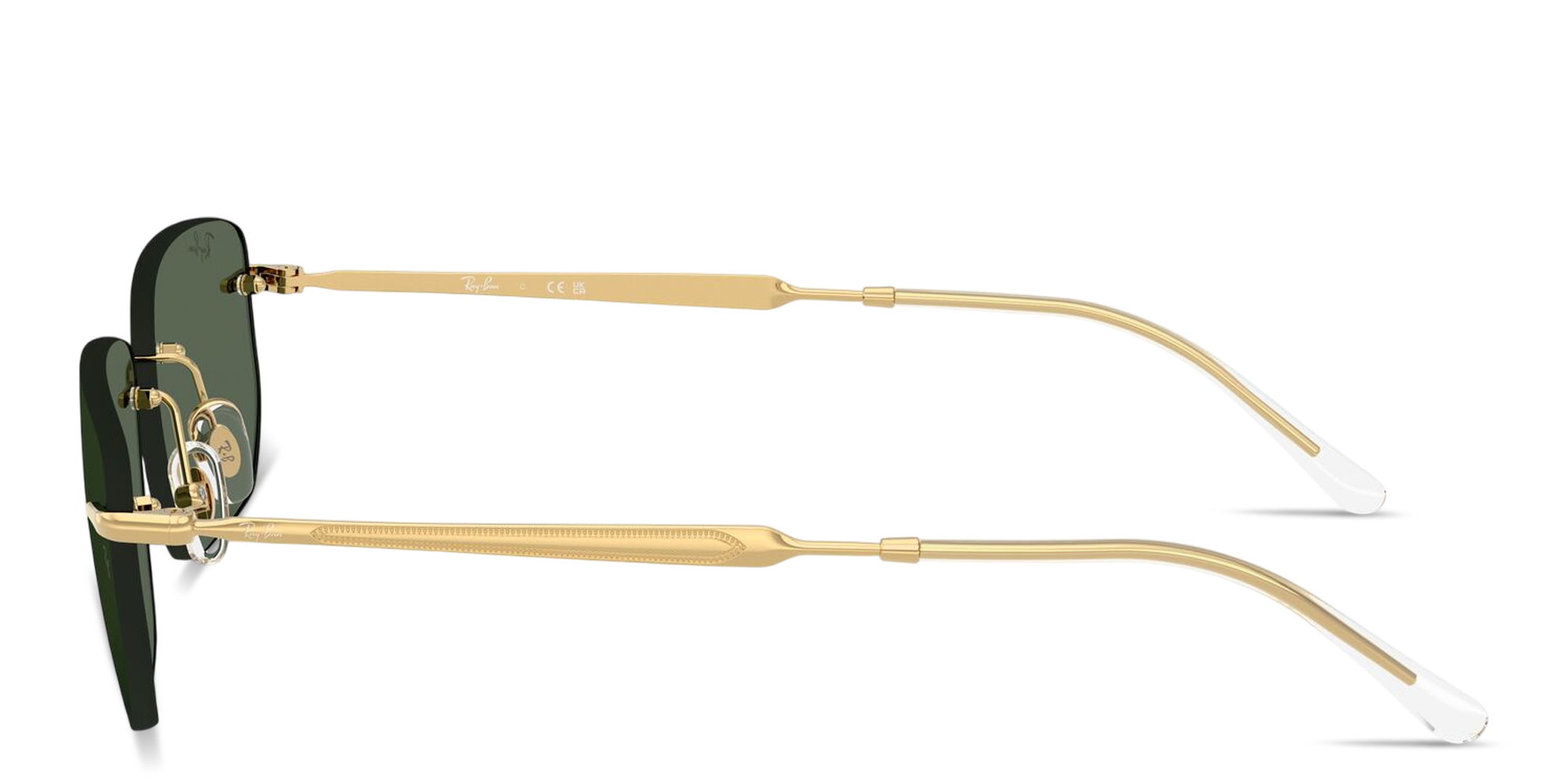 تسوق نظارات شمسية غير منتظمة بدون إطار للجنسين بتوقيع العلامة راي بان بلون ذهبي أونلاين.