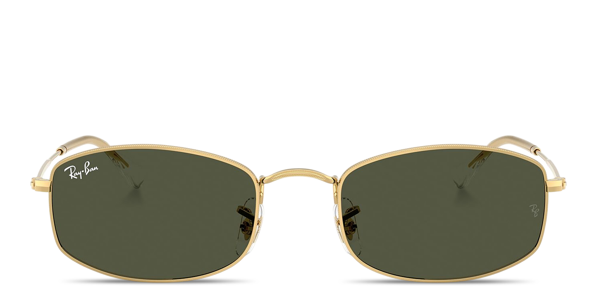 Shop Ray-Ban Logo Signature Unisex Irregular Sunglasses in Arista Gold online.