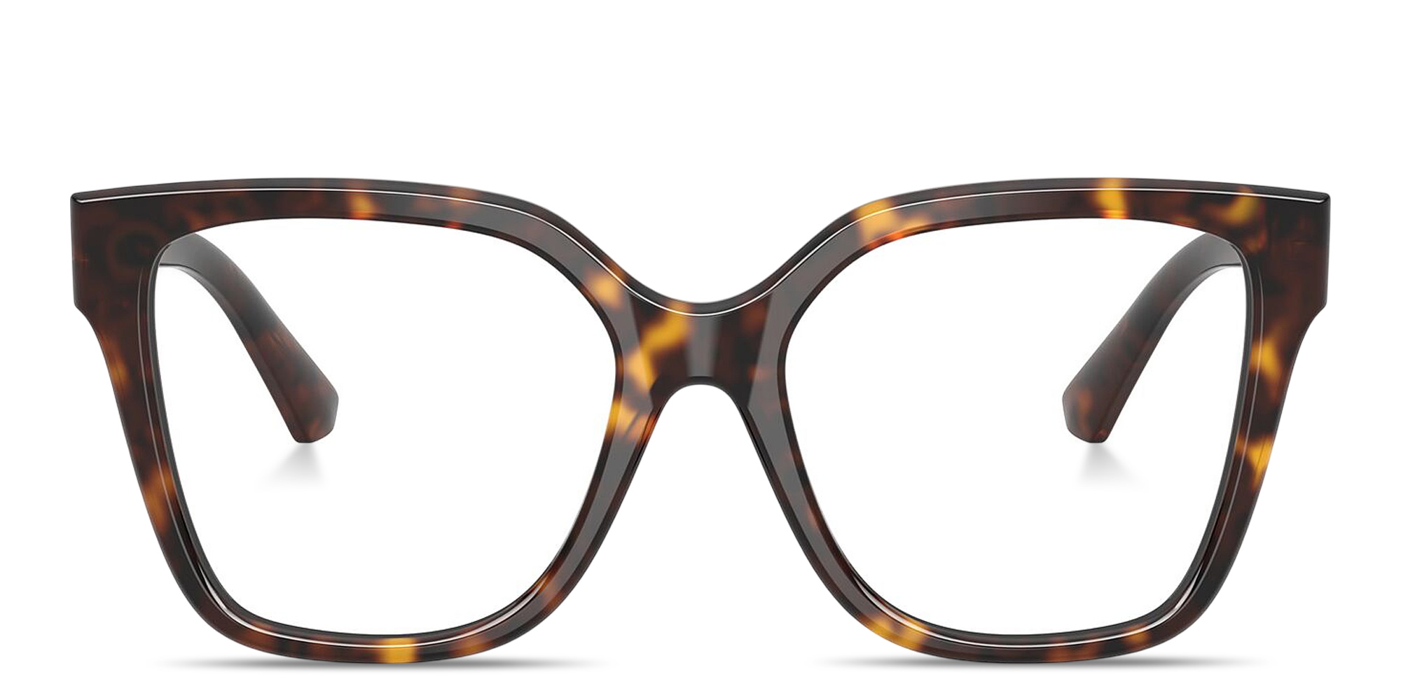 Shop BURBERRY Equestrian Knight Square Eyeglasses in Dark Havana online.