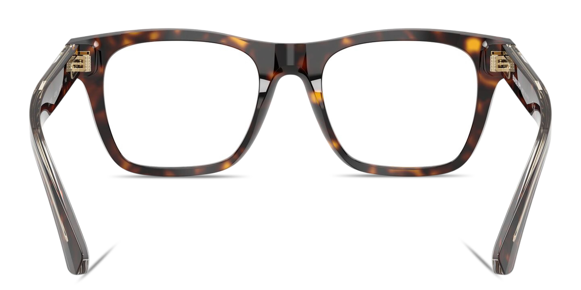 Shop BURBERRY Logo Signature Square Eyeglasses in Havana online.