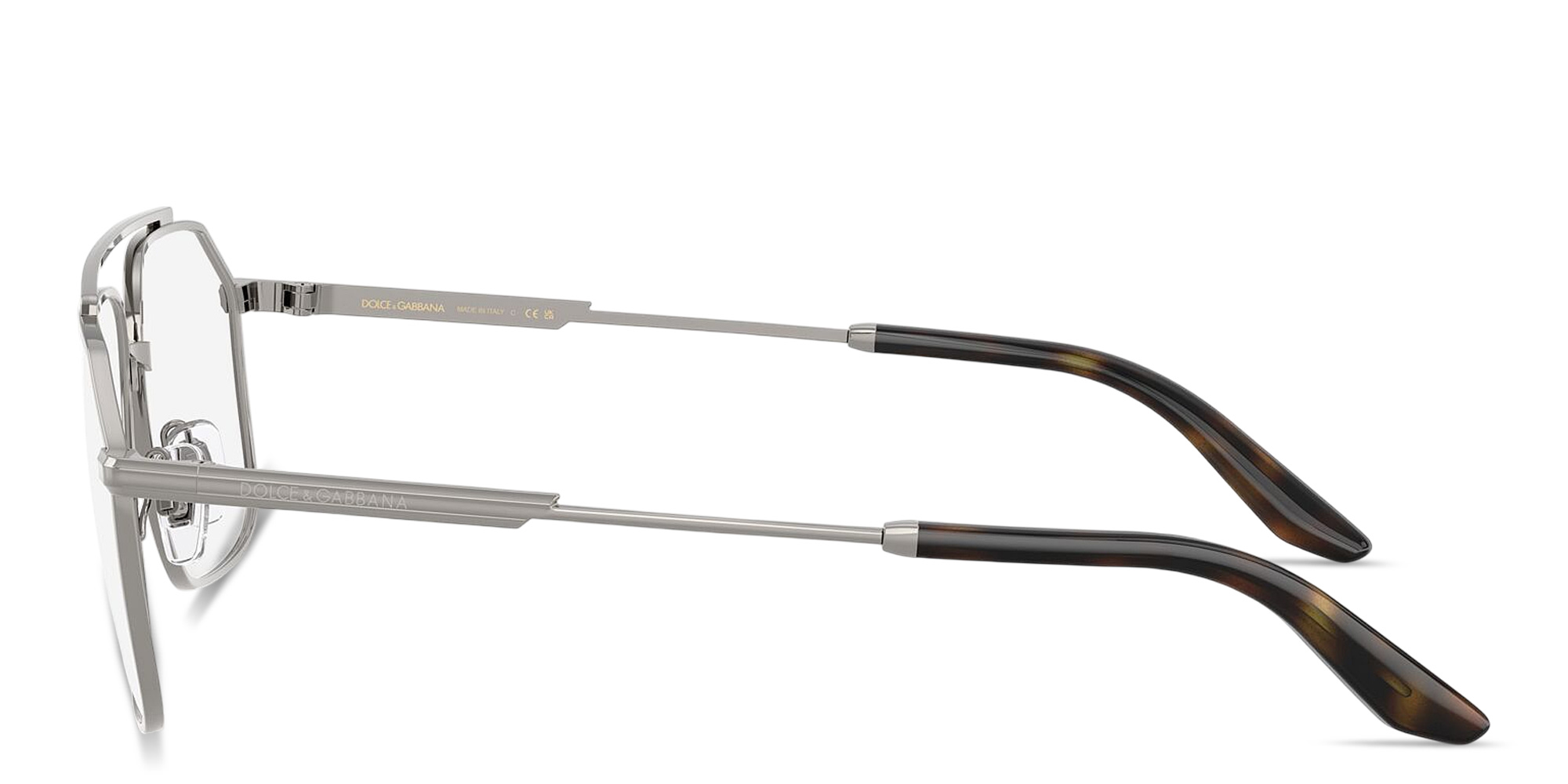 تسوق نظارات طبية واسعة طراز بايلوت بالشعار المنقوش دولتشي آند غابانا بلون رصاصي أونلاين.