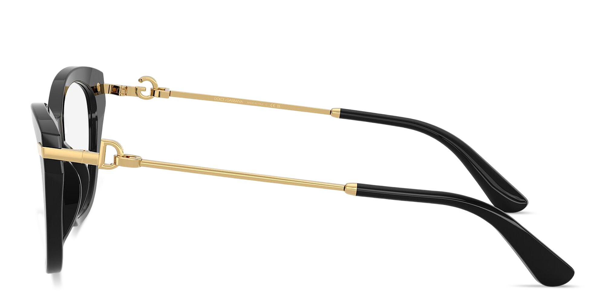 Shop Dolce & Gabbana DG Butterfly Eyeglasses in Black online.