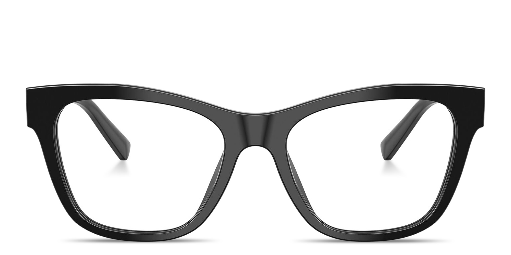 Shop Dolce & Gabbana DG Logo Square Eyeglasses in Black online.