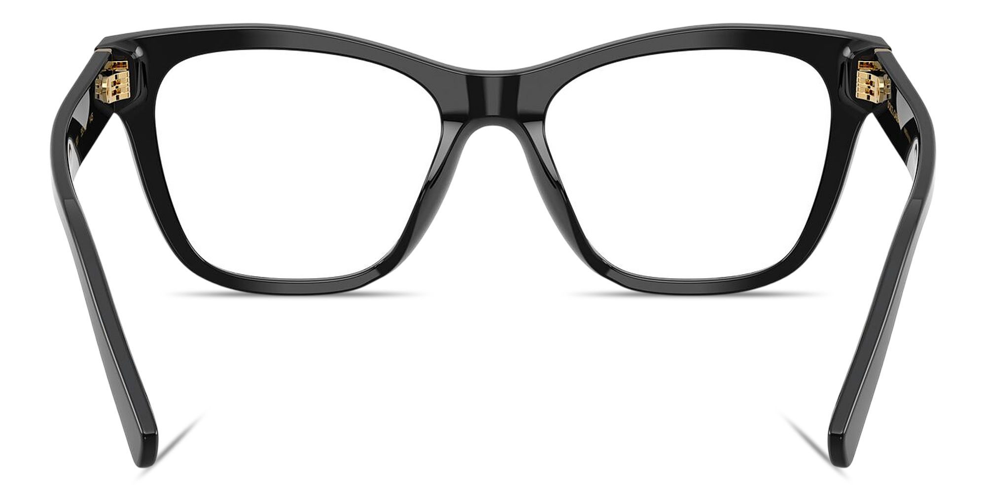 Shop Dolce & Gabbana DG Logo Square Eyeglasses in Black online.