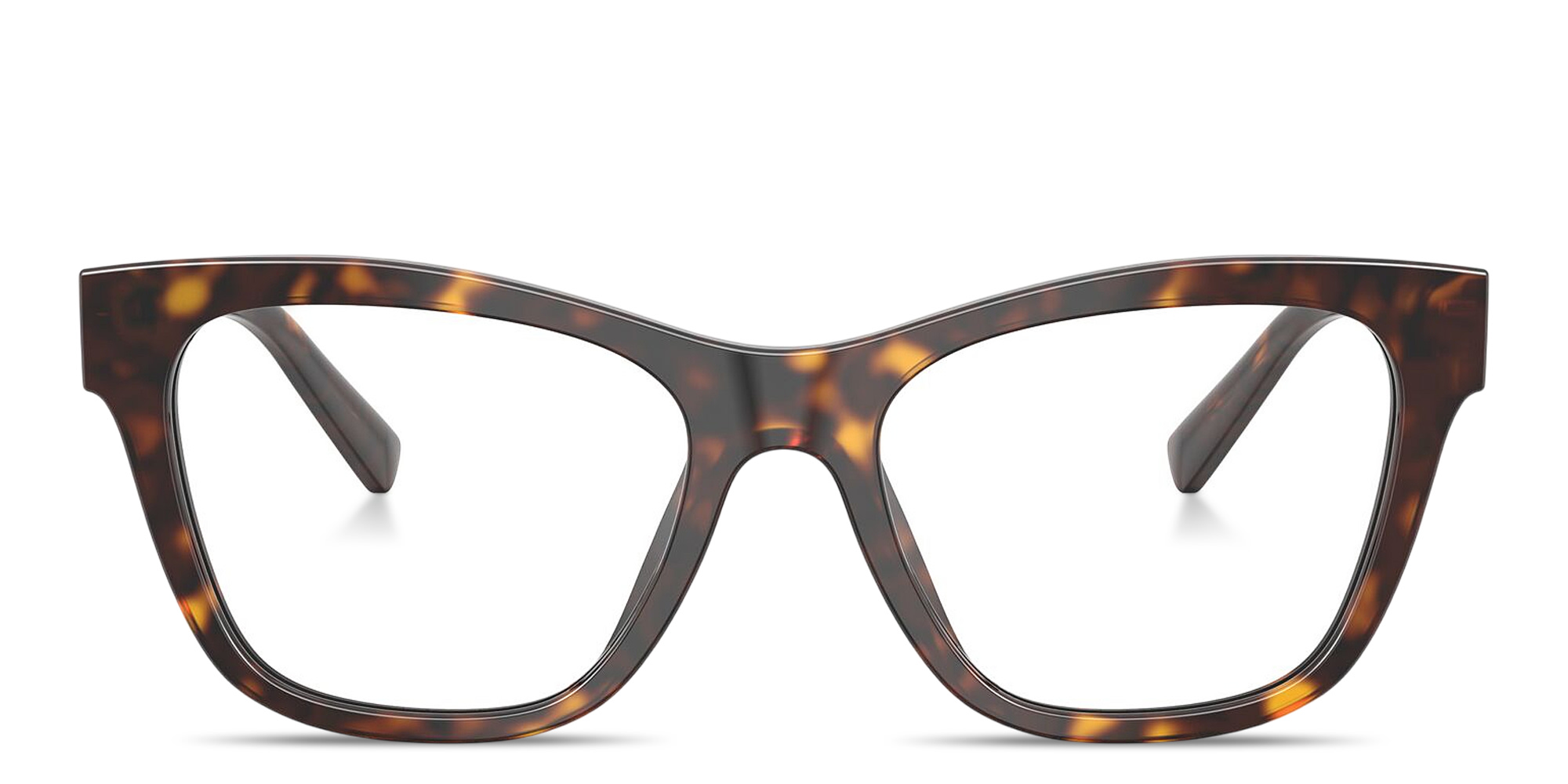Shop Dolce & Gabbana DG Logo Square Eyeglasses in Havana online.
