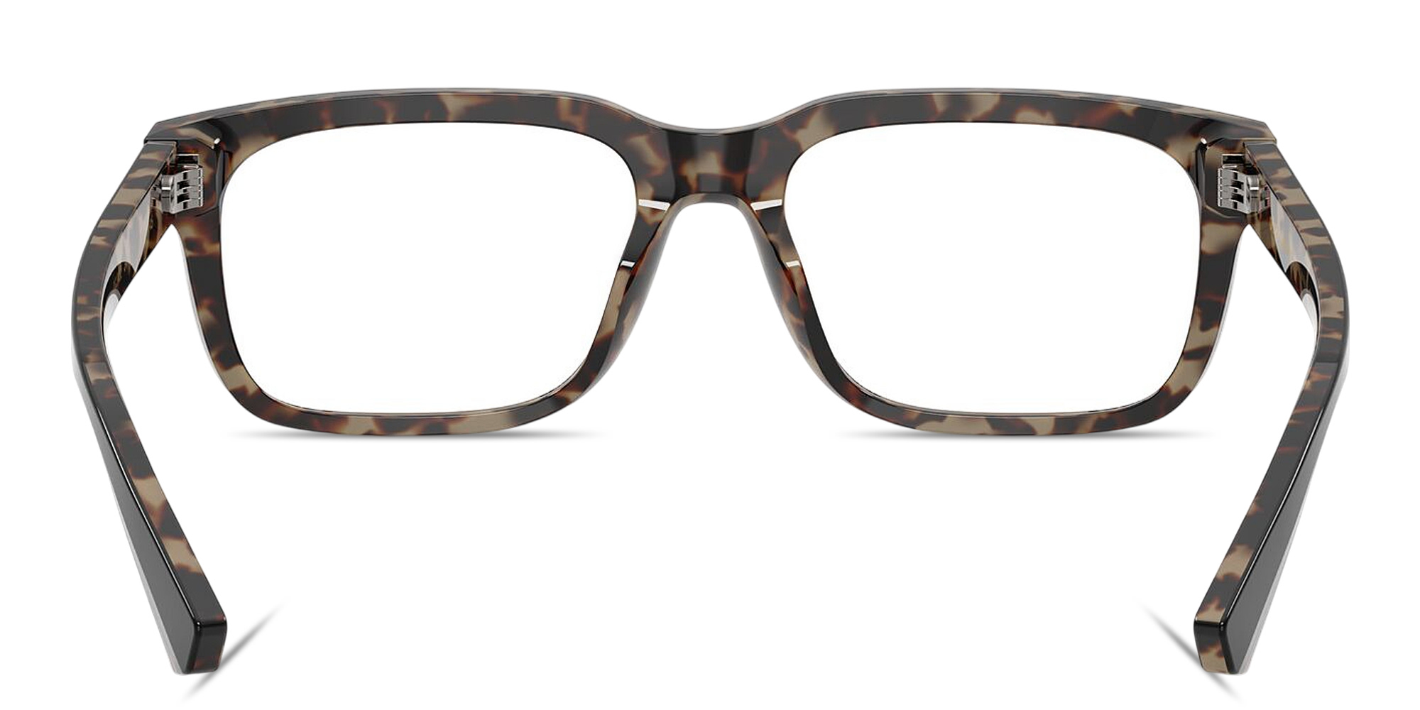 Shop Dolce & Gabbana Logo Signature Wide Rectangle Eyeglasses in Black On Red Havana online.