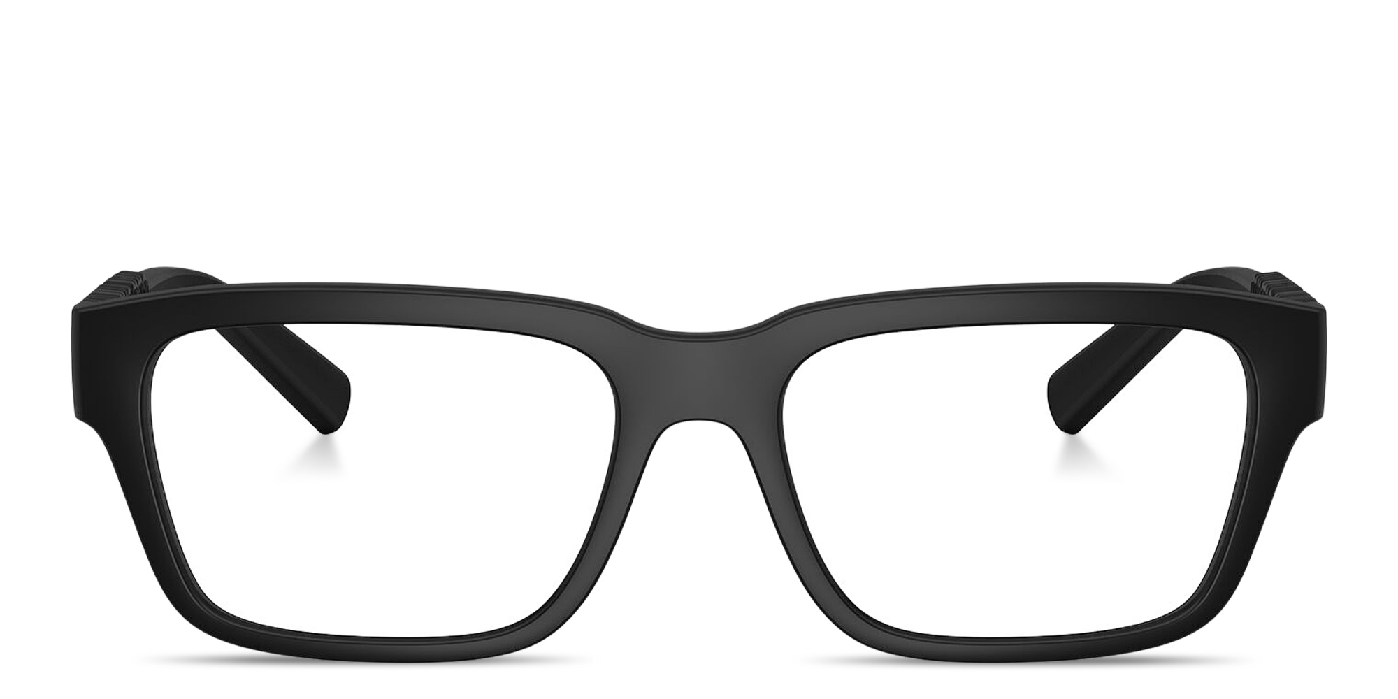 Shop Dolce & Gabbana Logo Signature Unisex Rectangle Eyeglasses in Matte Black online.