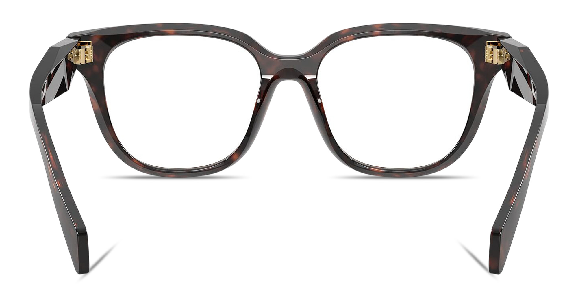 Shop PRADA Logo Signature Butterfly Eyeglasses in Tortoise online.